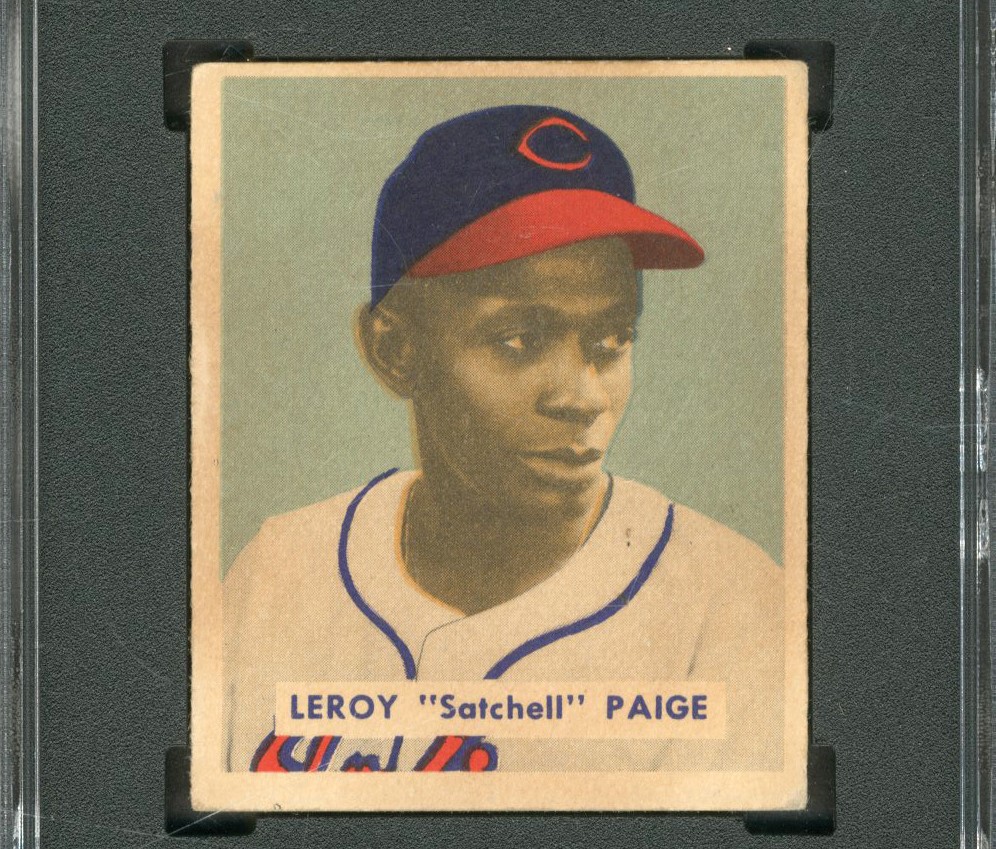 Sold at Auction: 1948 Satchel Paige Cleveland Indians team issued Rookie  (Highest graded).