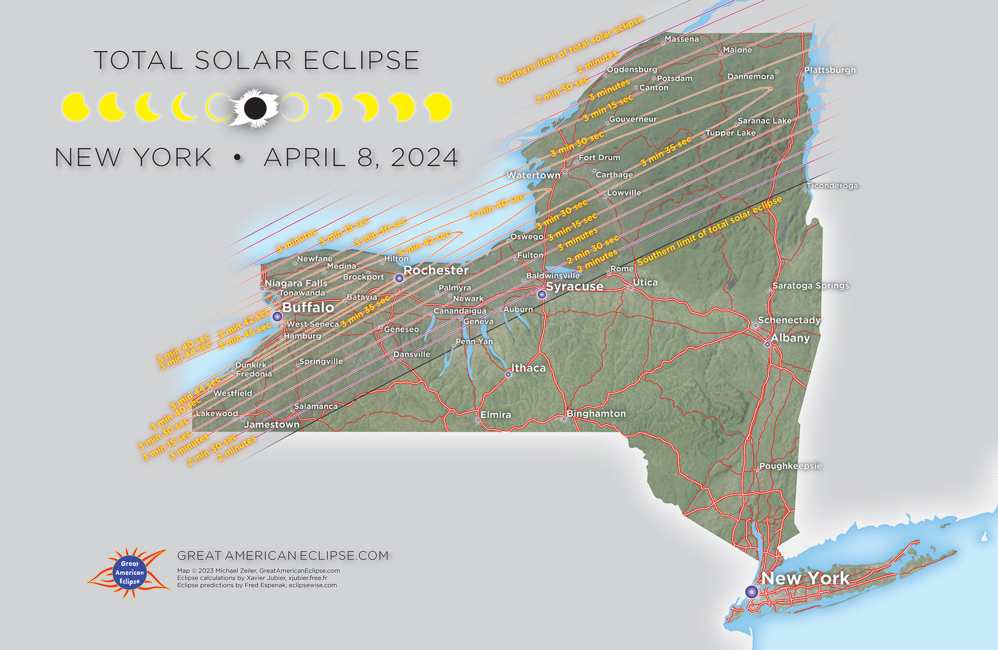 75 days until the total solar eclipse in CNY, timing the path of