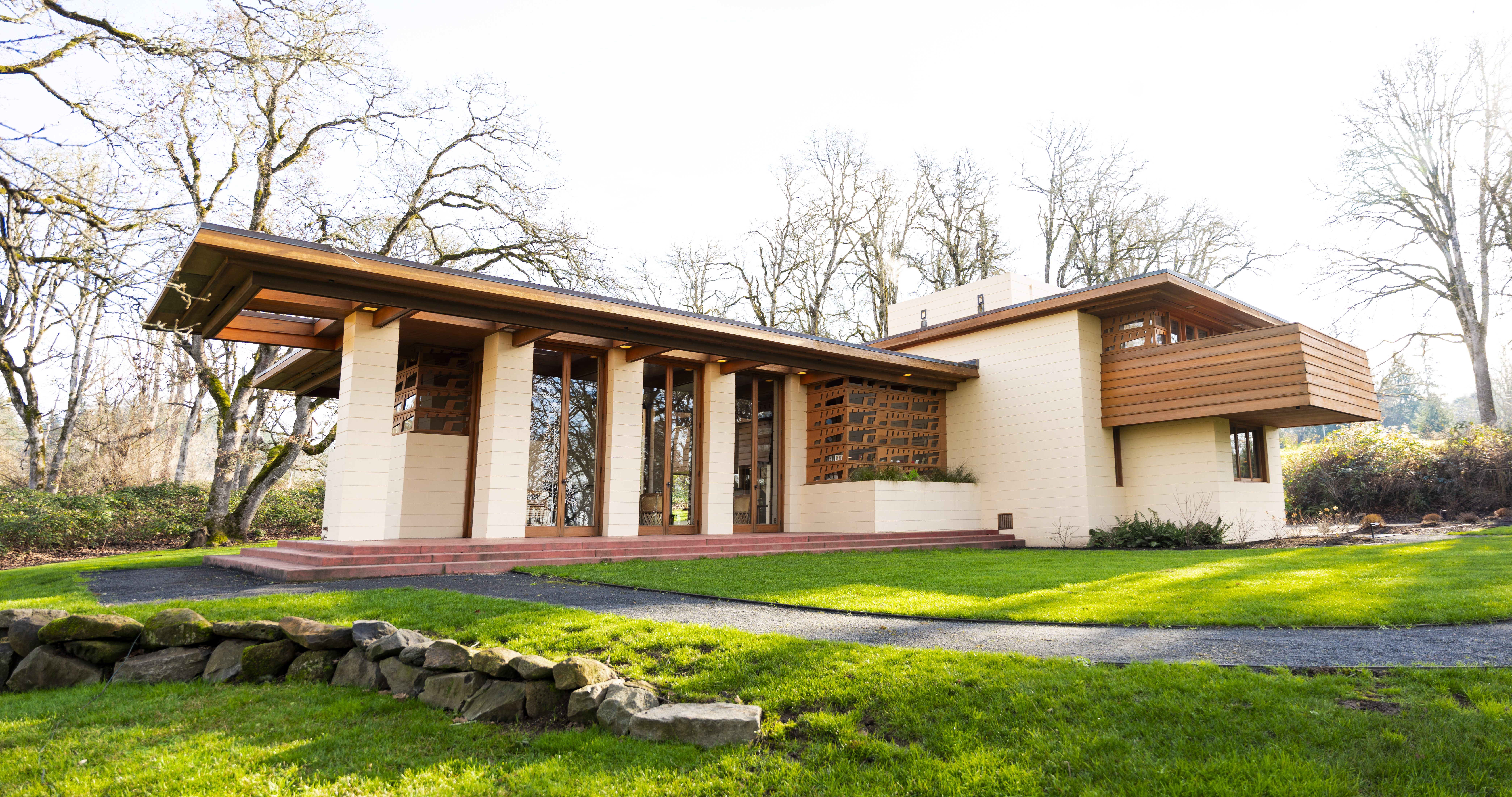 A breathtaking Frank Lloyd Wright masterpiece is hidden in an