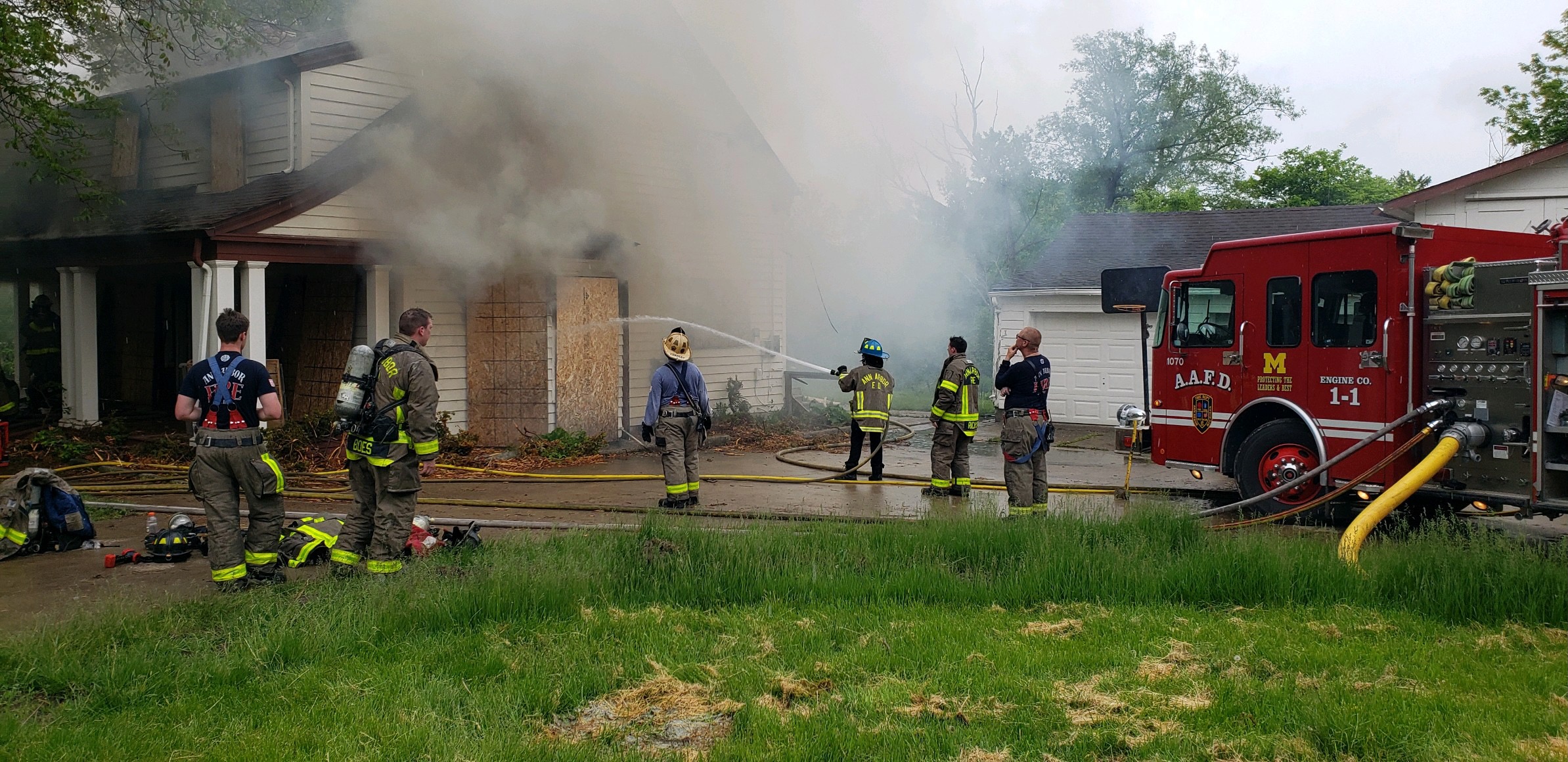 Ann Arbor house to be demolished gives firefighters rare training