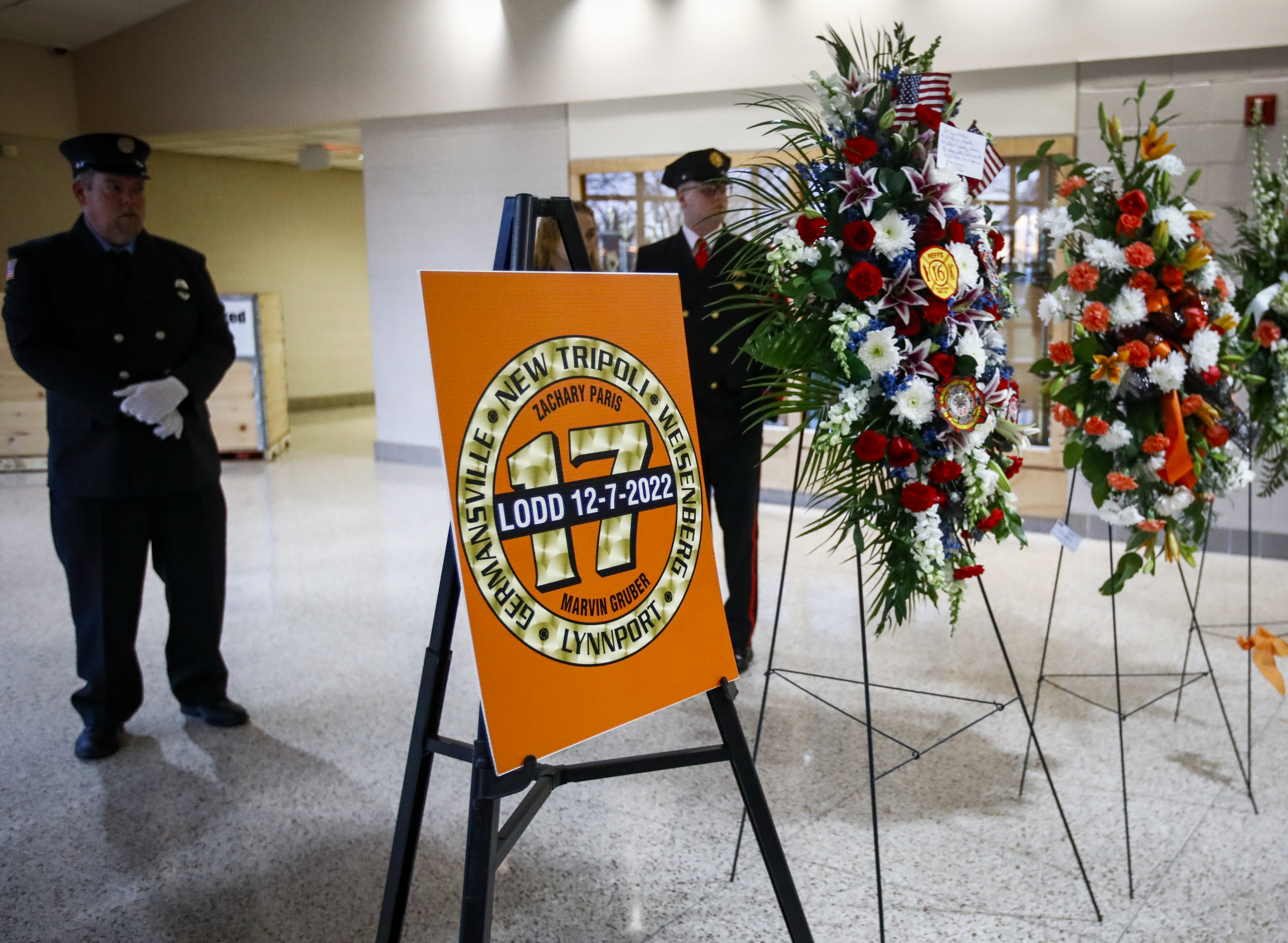 Funeral for New Tripoli firefighters Zachary Paris and Marvin Gruber