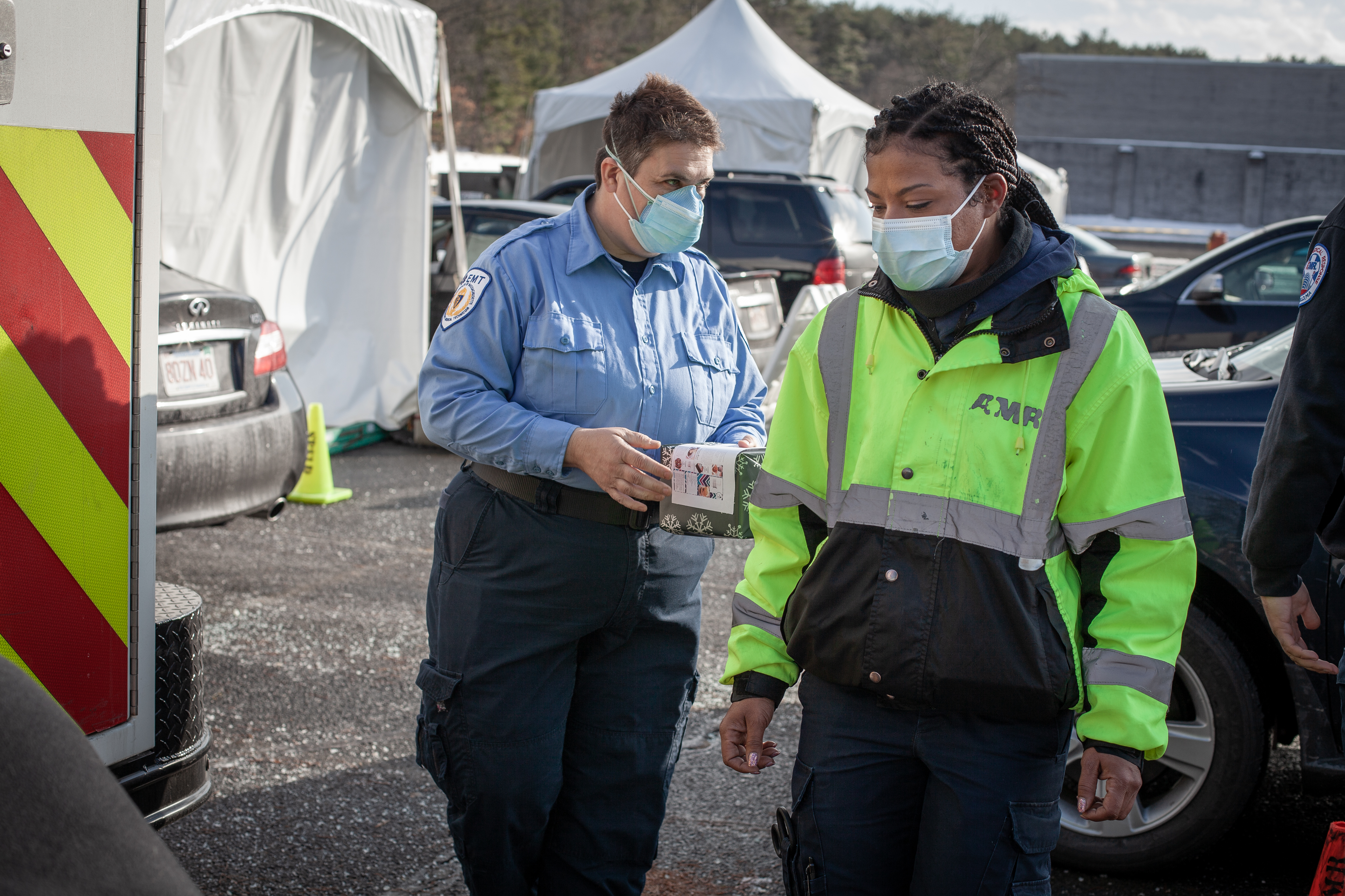In the shadow of the frontline: 'This is what we do'; COVID testing site EMT  Jessica Wright is working to Stop the Spread - masslive.com