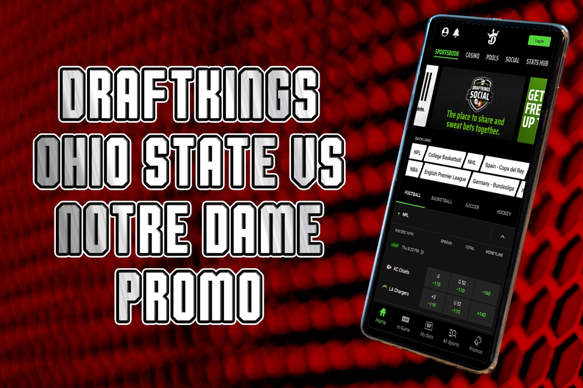 DraftKings Ohio State-Notre Dame promo: Get $350 bonus for massive