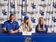 Kittatinny's Alexa Shotwell, center, signs her NLI to continue her lacrosse career at Hofstra University.