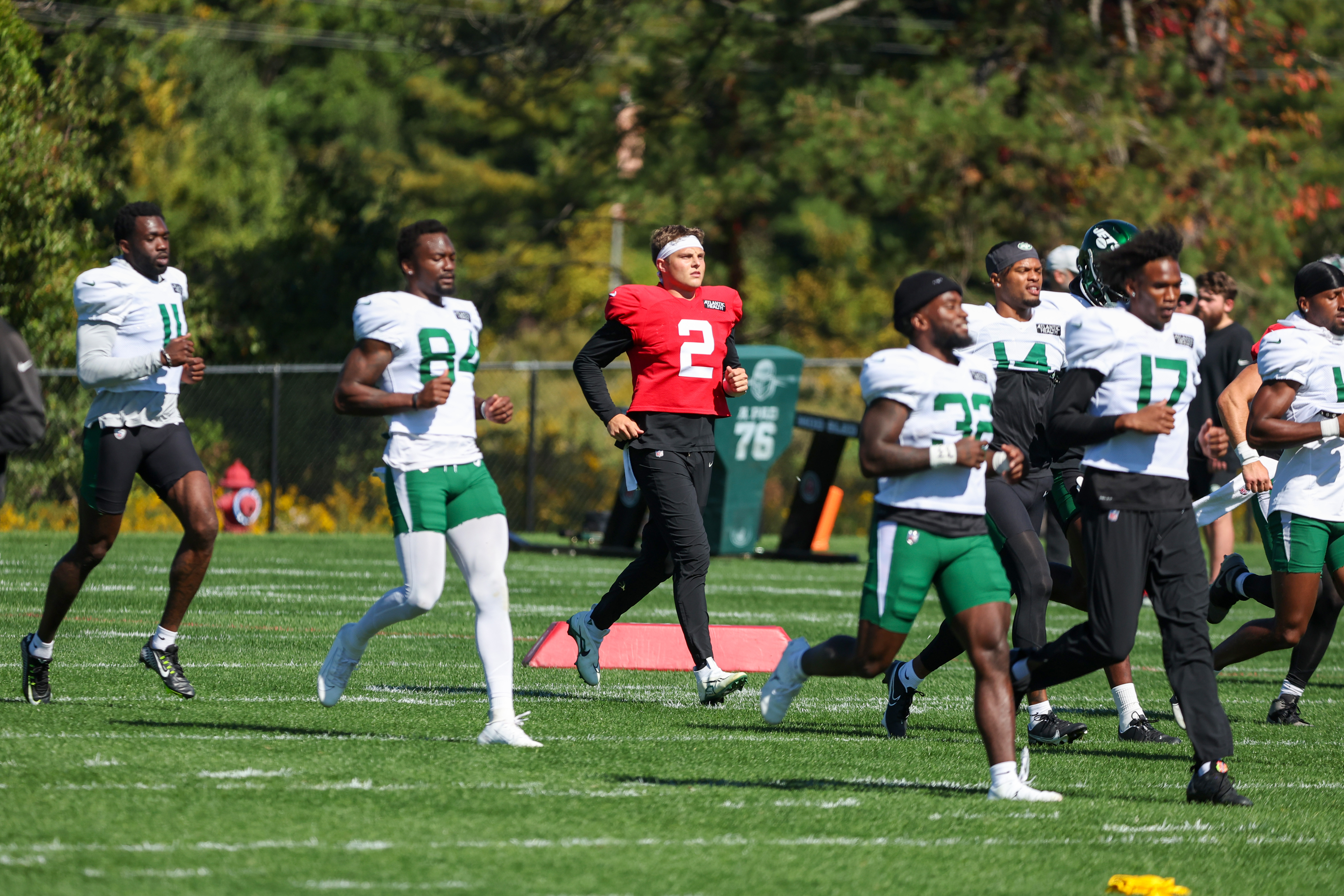 New York Jets practice before NFL Week 5 game against Miami