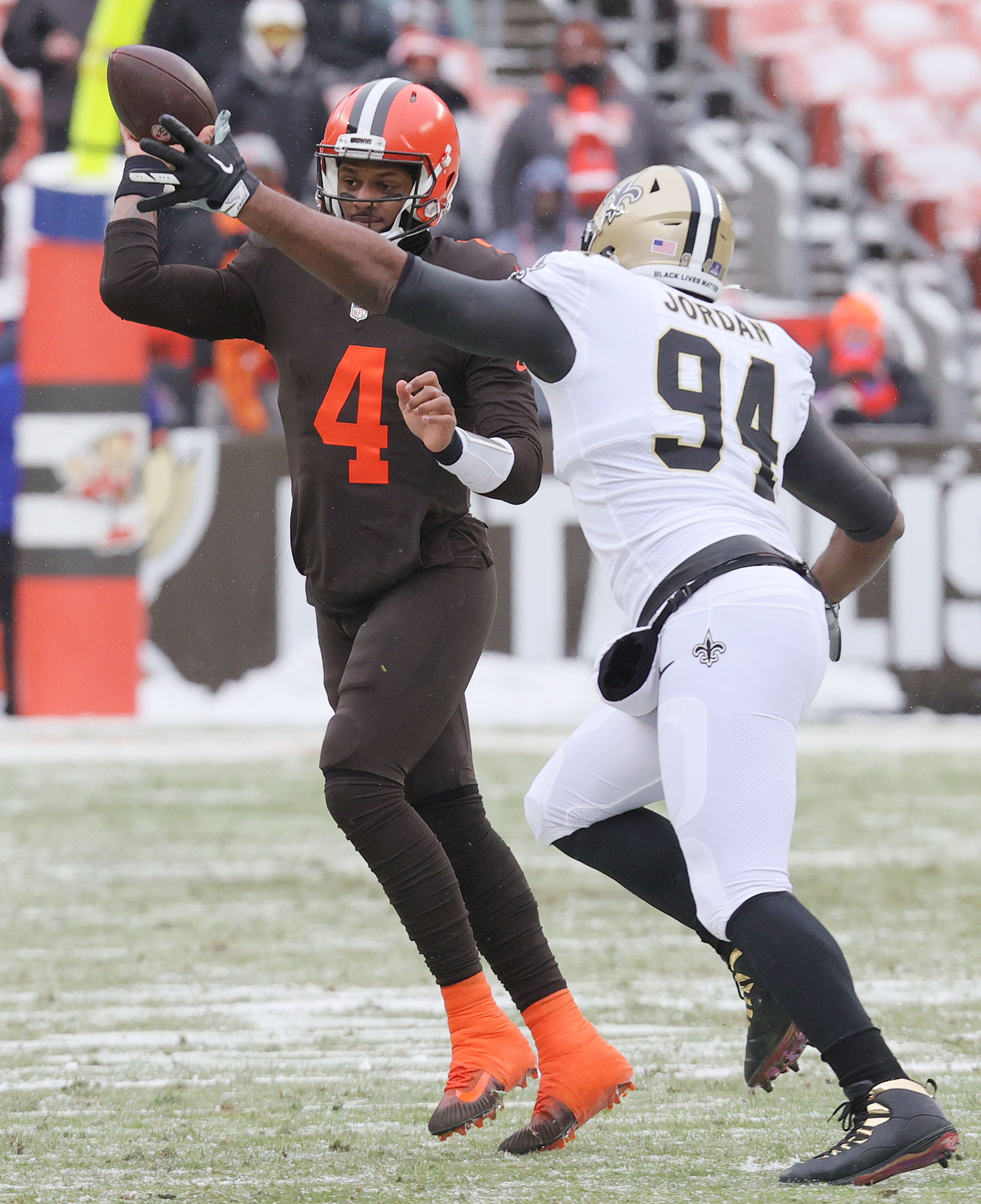 Cleveland Browns quarterback Deshaun Watson vs. New Orleans Saints, December  24, 2022 