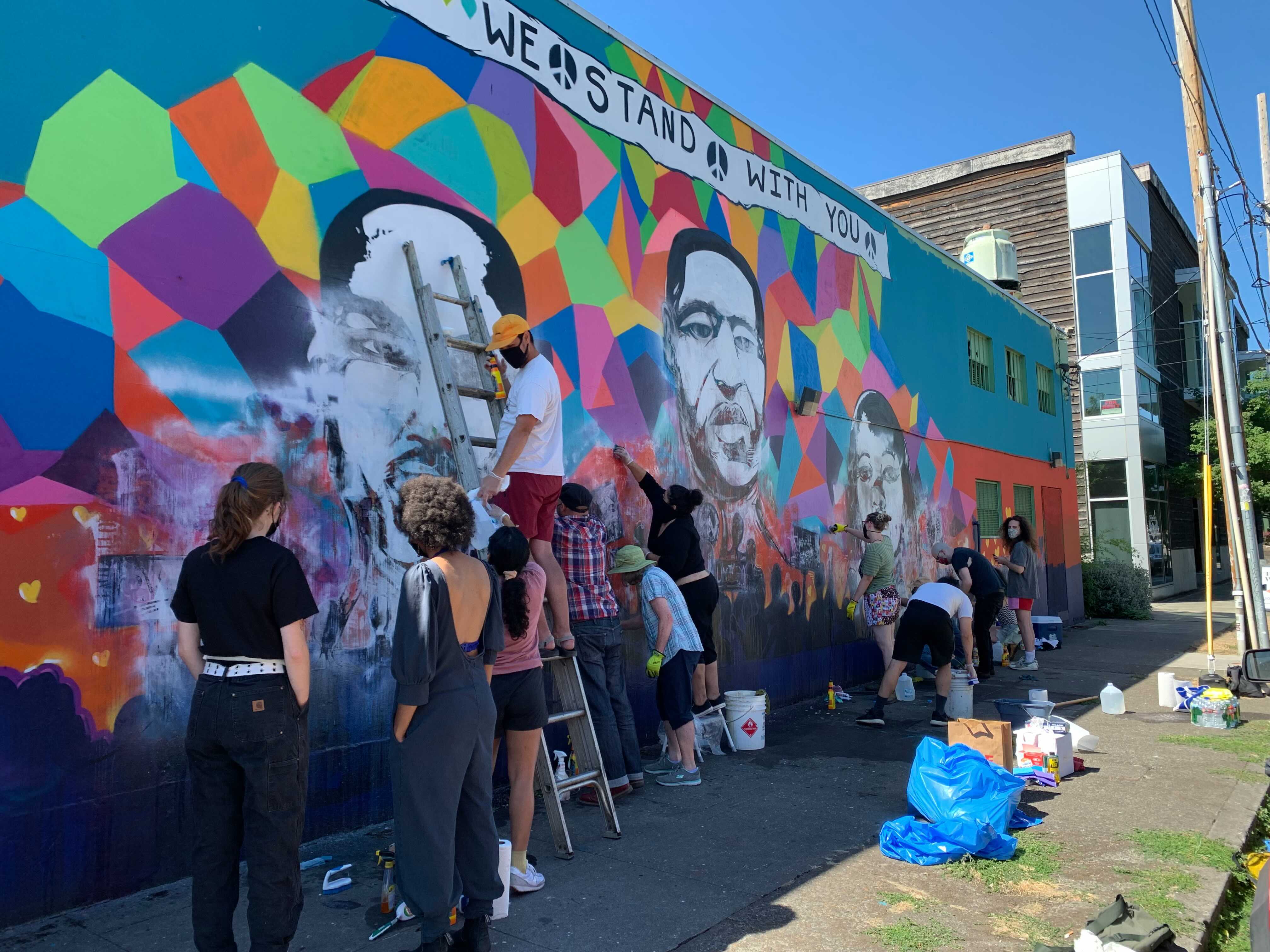 Community Conversation around Breonna Taylor Chalk Mural - San Rafael