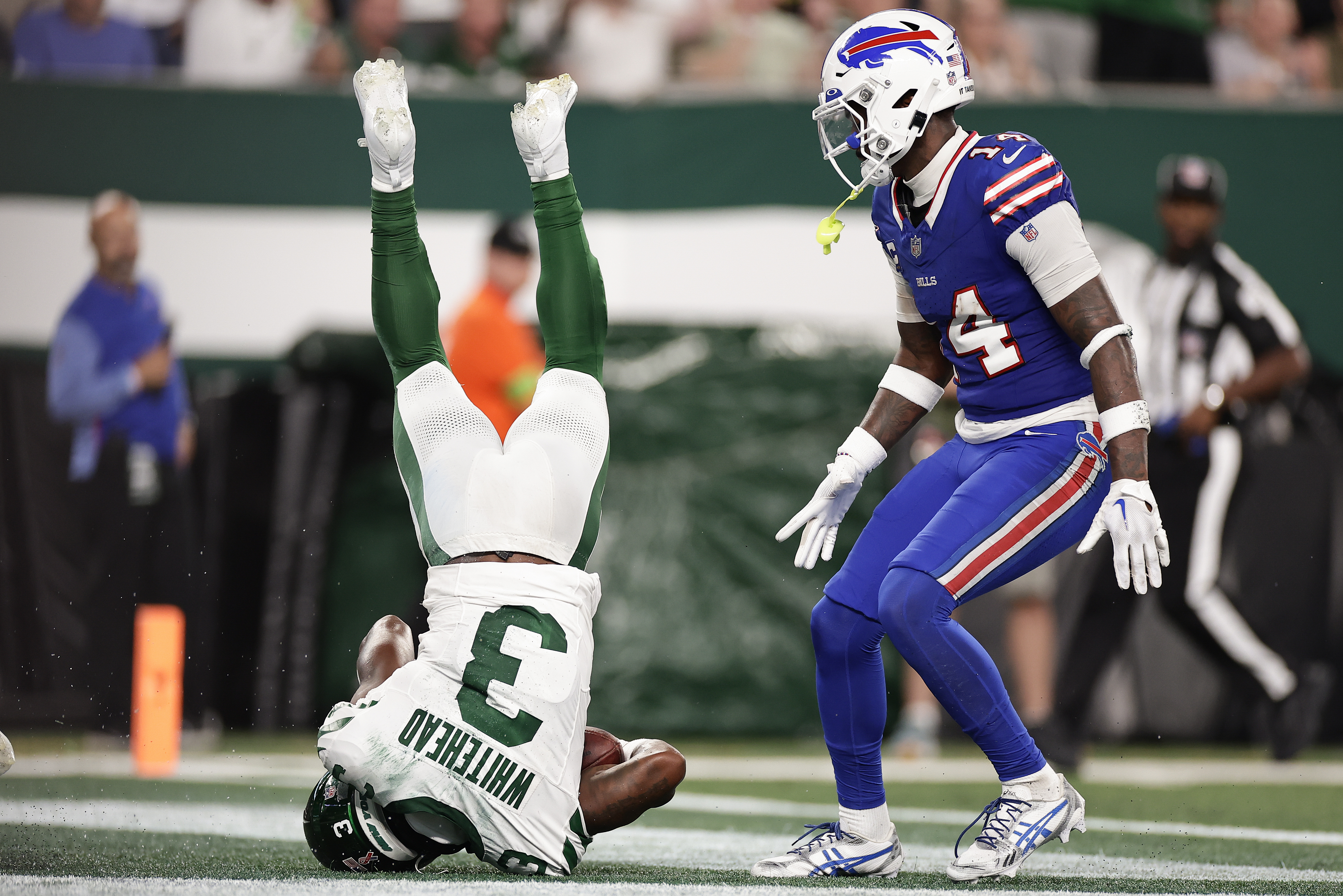 Jets overcome Aaron Rodgers injury to beat Bills on punt return TD in  overtime