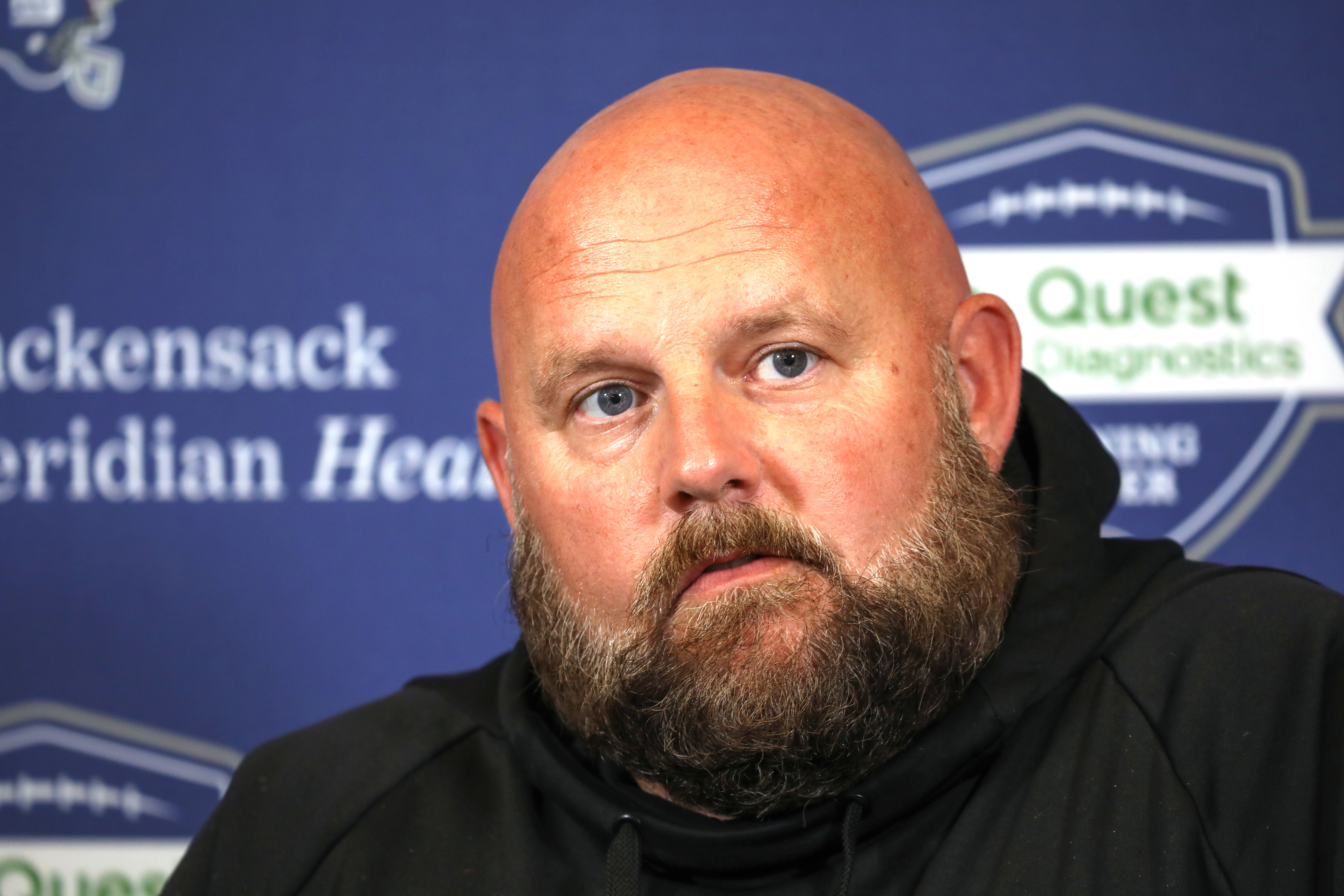 New York Giants head coach Brian Daboll speaks to the media before practice on Wednesday, Oct. 26, 2022. Daboll and the Giants (6-1) will travel to Seattle to play the Seahawks Sunday.