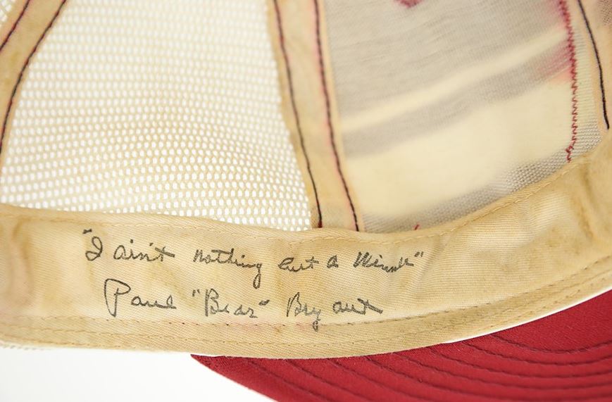 Houndstooth hat found in Bear Bryant's 