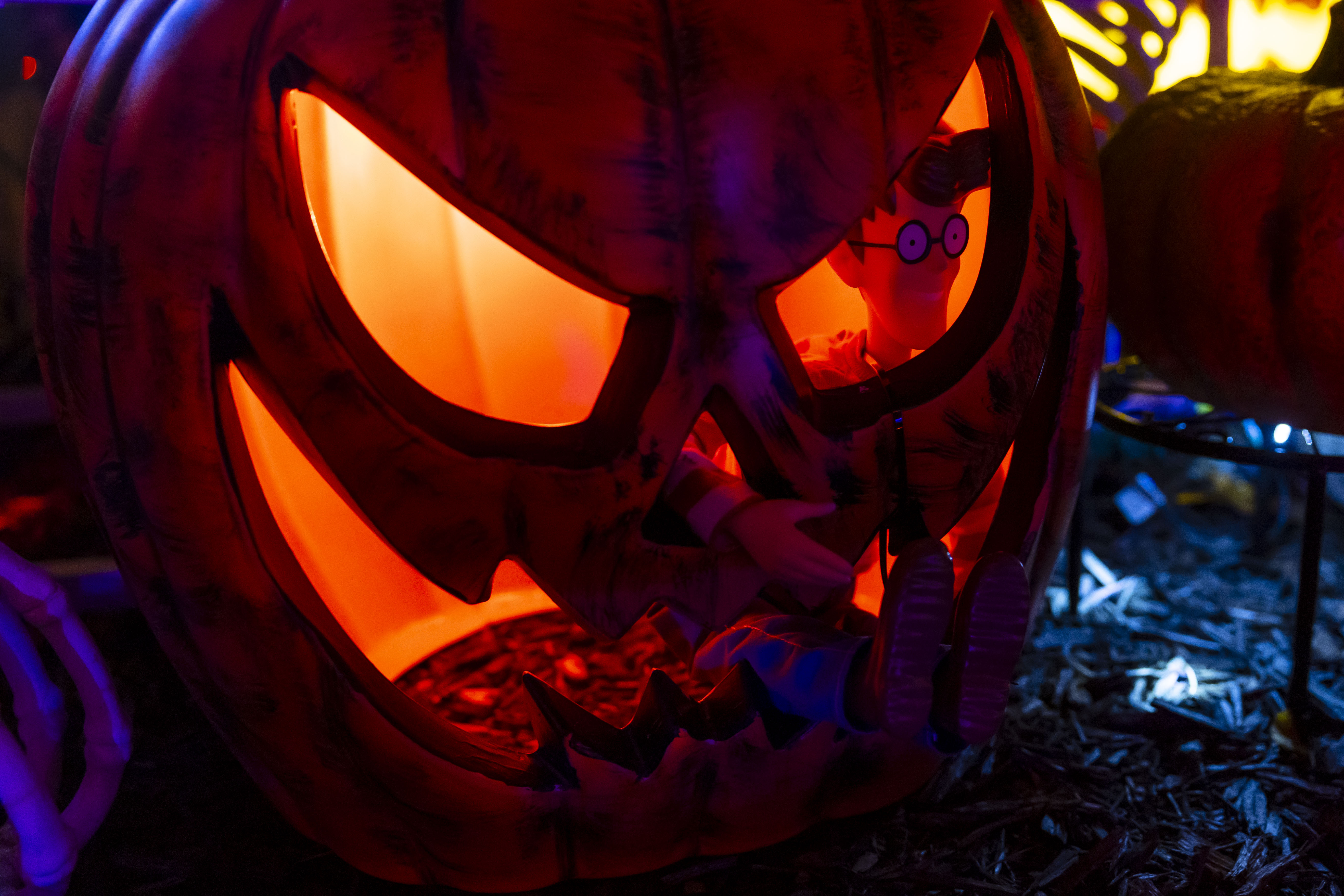 Ghost, Jack-o-lantern, Halloween, Boo! Scary Pumpkin Monster Fire Face  T-Shirt | Kids T-Shirt