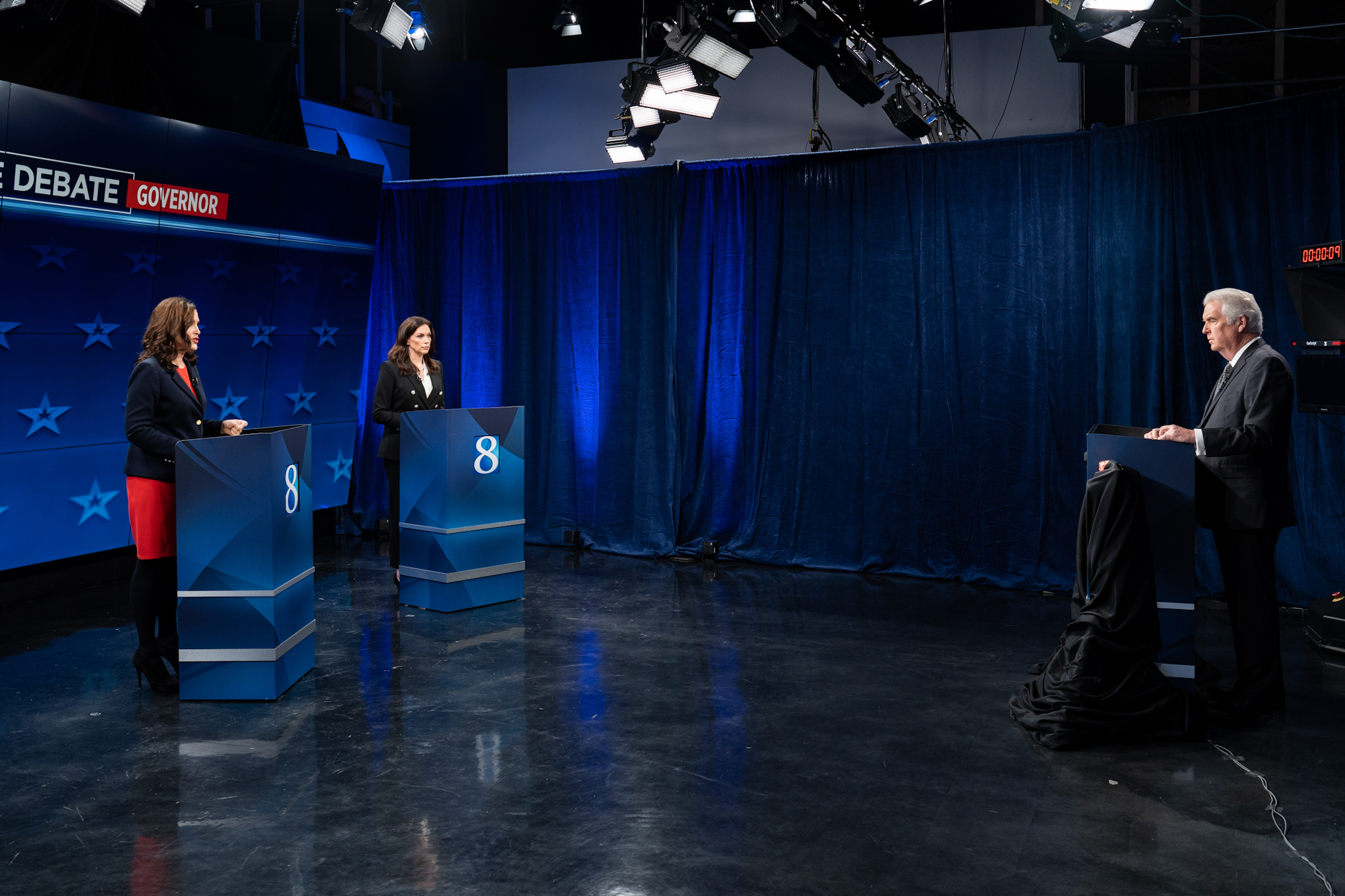 First Michigan gubernatorial debate between Gretchen Whitmer and Tudor ...