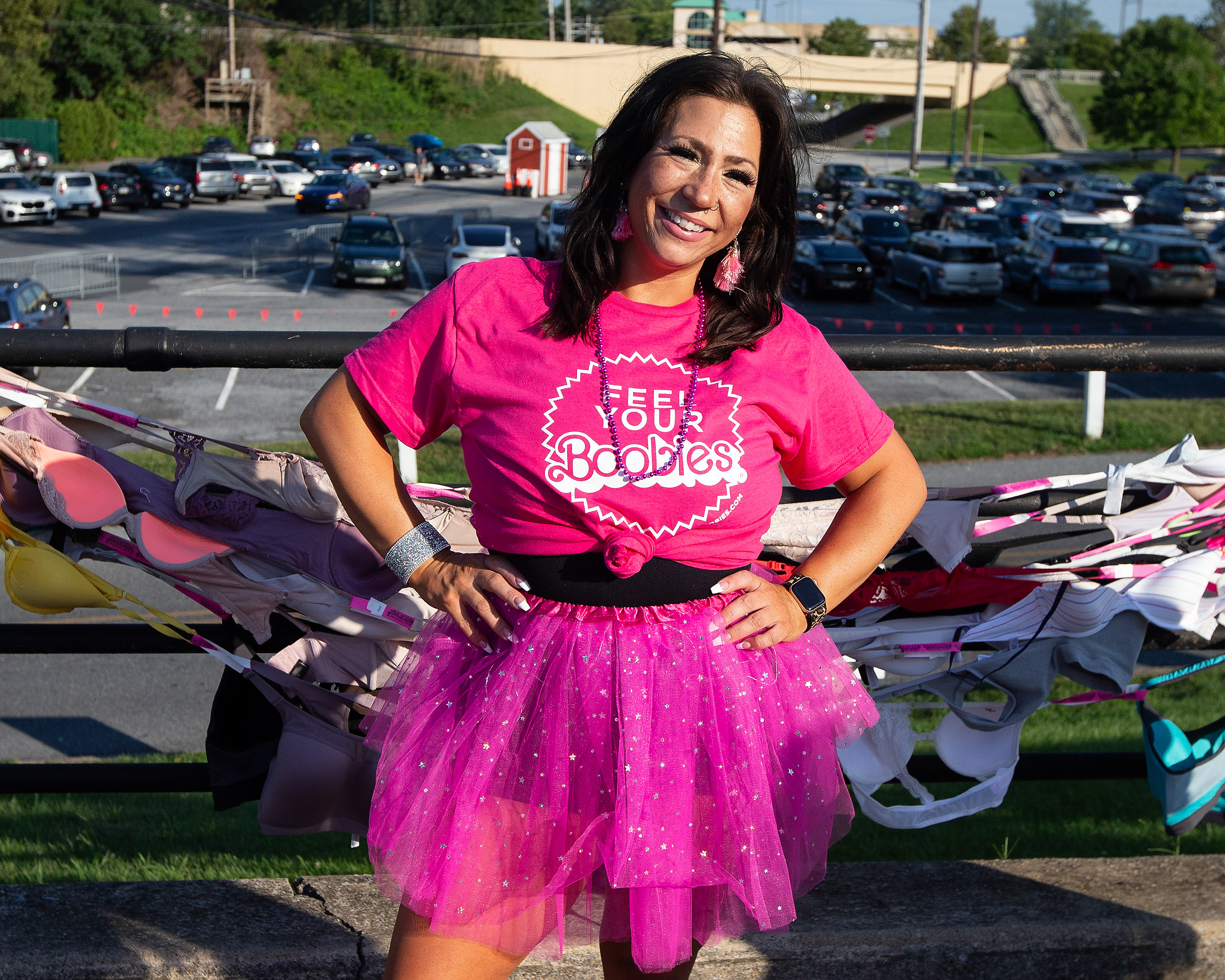 Bras Across the Bridge,' a breast cancer awareness fundraiser: photos 