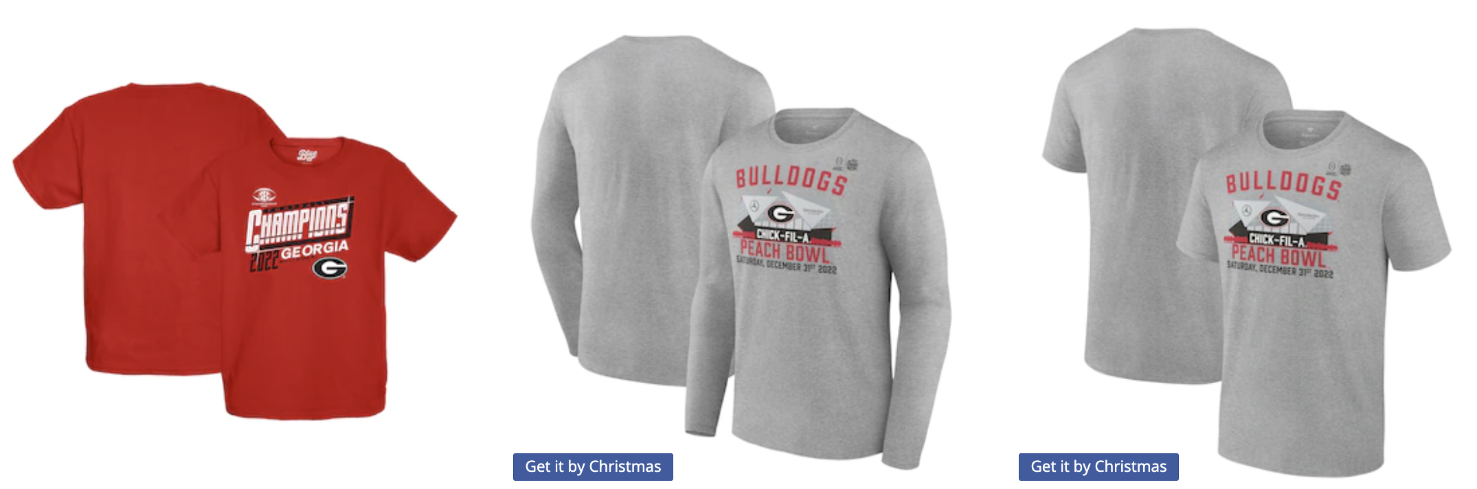 Georgia Bulldogs Football SEC Champions Baseball Jersey - BTF Store