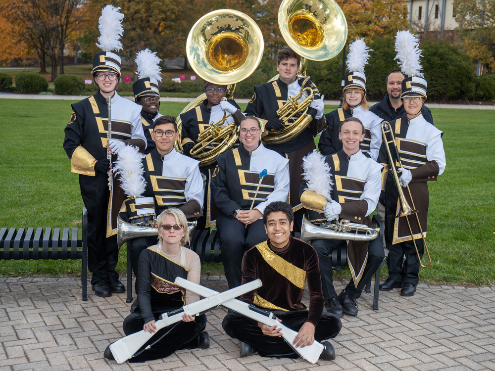 The Milton S. Hershey School high school marching band seniors in Hershey, Pa., Oct. 19, 2022.Mark Pynes | pennlive.com