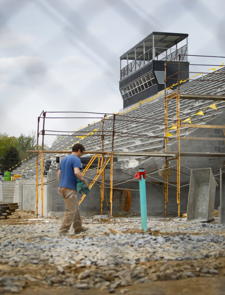 Construction continues on the new Cottingham Stadium