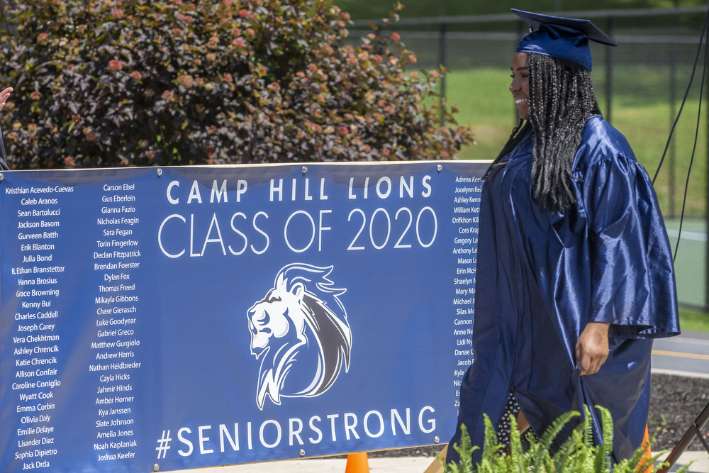 Camp Hill High School holds outdoor graduation, ten students at a time