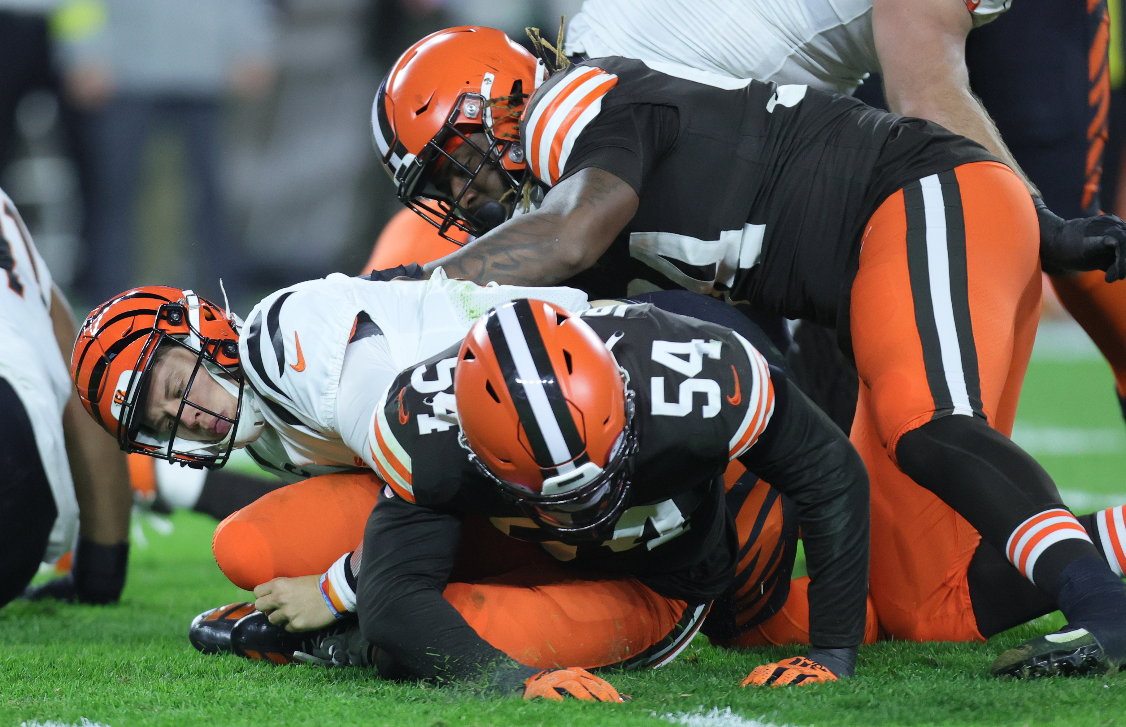 Bengals QB Joe Burrow faced the Cleveland Browns 