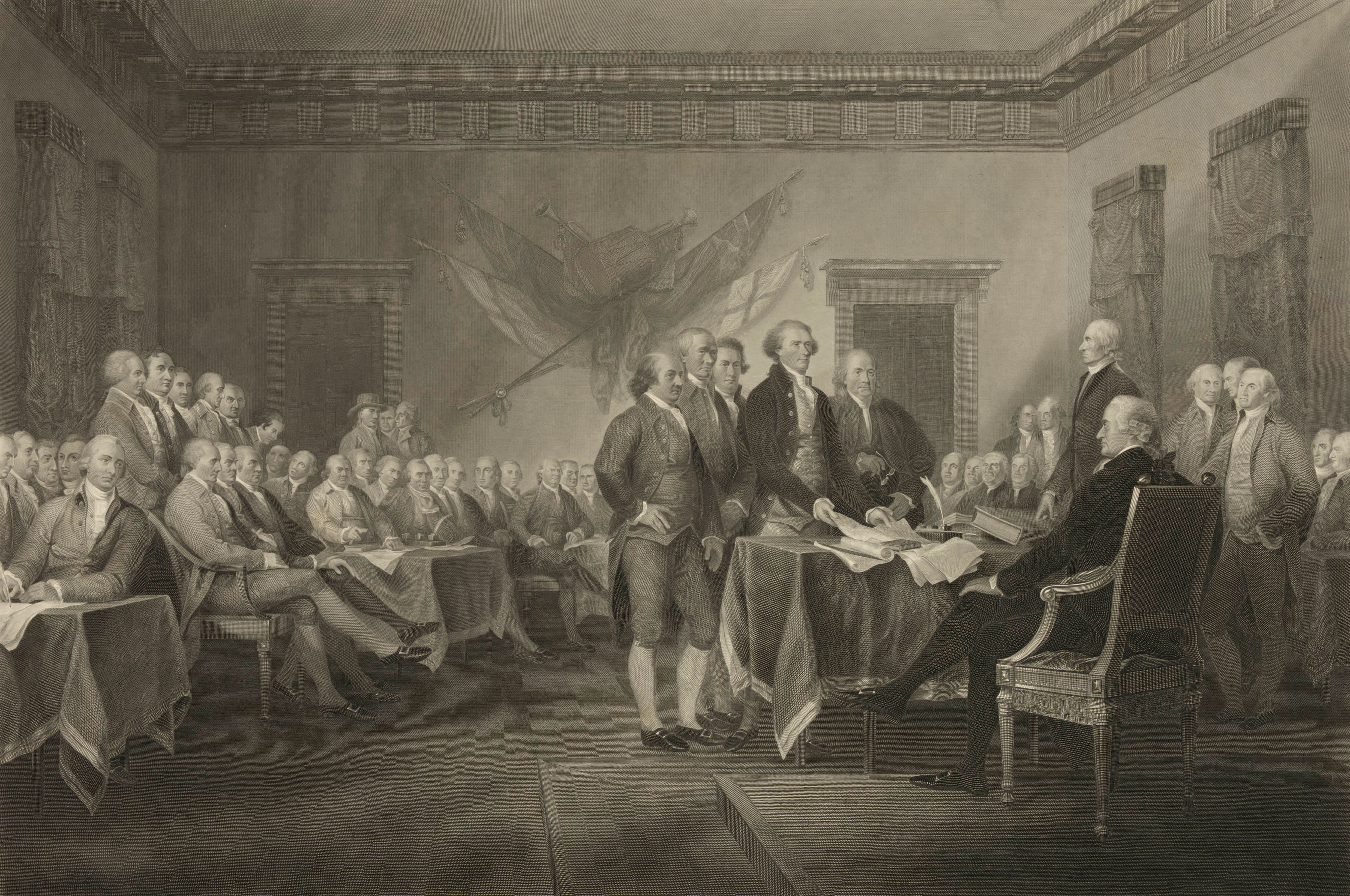 Первое собрание стран. Континентальный конгресс 1774. Континентальный конгресс 1776. Конгресс в Филадельфии 1774. Джон Трамбулл декларация независимости.