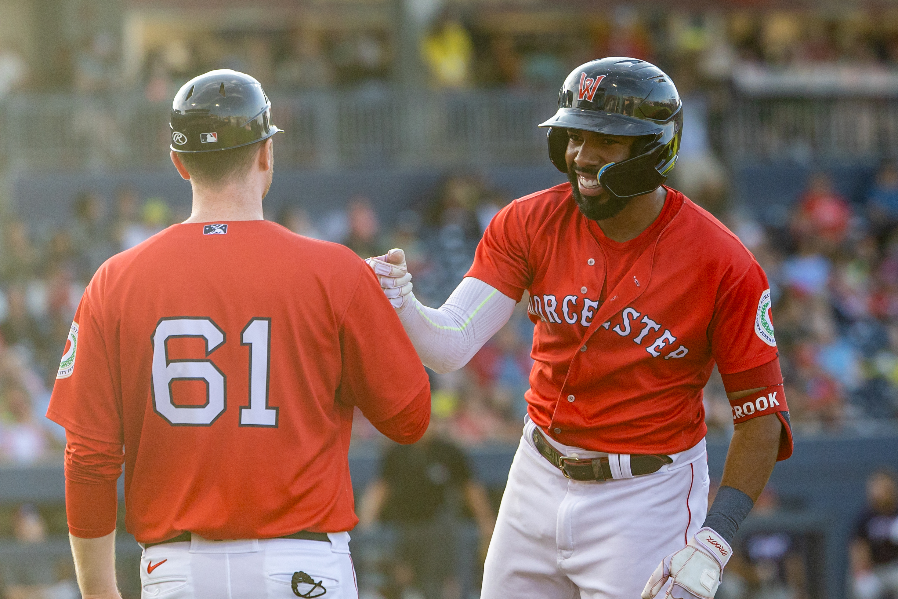 With a big smile, Narciso Crook brings value to the WooSox on and off the  field 