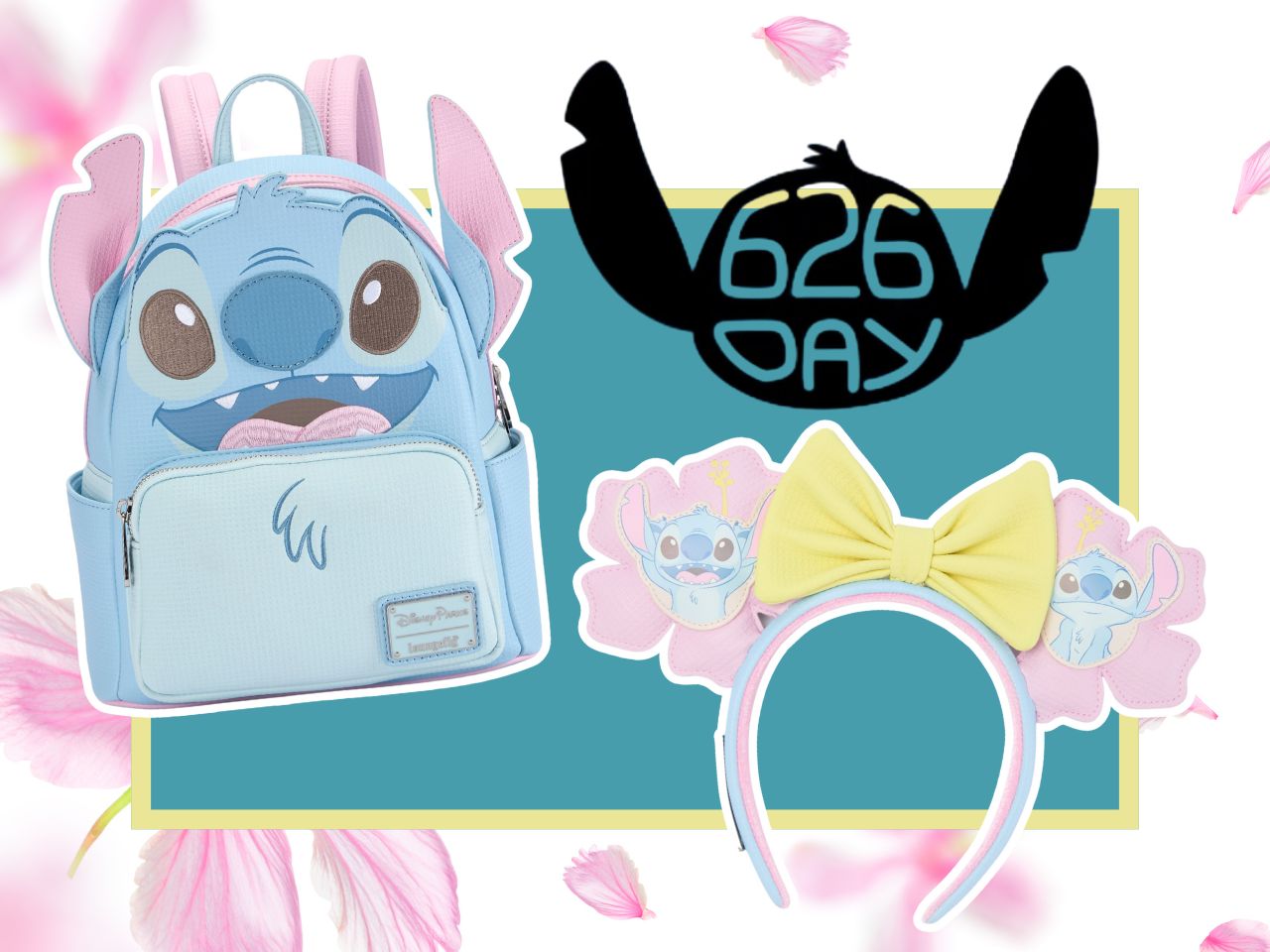Stitch 626 Day Loungefly Ears Pastel Flower Headband ? Available at the @disneystore * Stitch 626 Day Loungefly Ear  main image 3