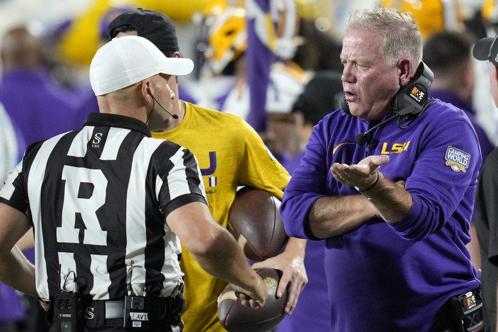 LSU coach Brian Kelly on how to close the gap with Georgia - Yahoo Sports