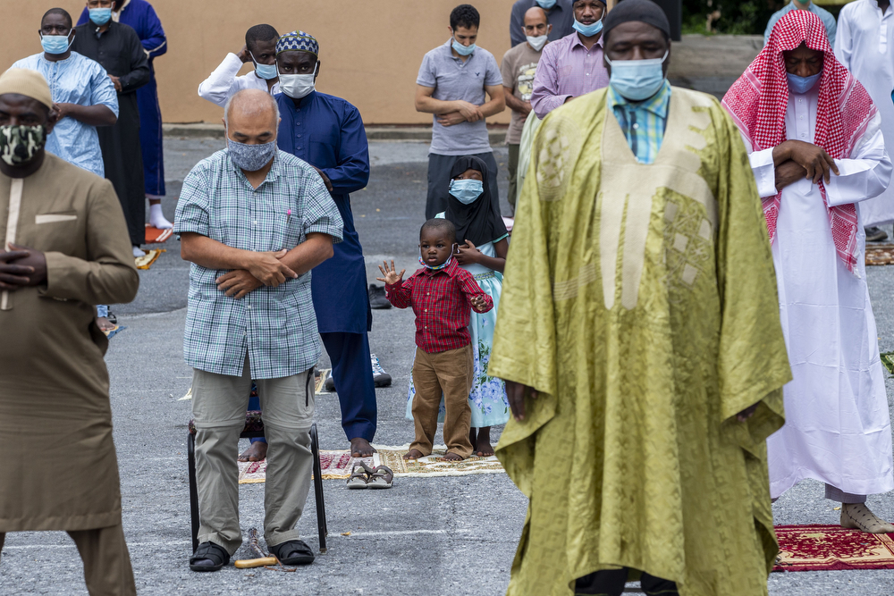 Harrisburg area muslims gather at the Islamic Center Masjid Al-Sabereen to celebrate Eid Al-Adha, July 31, 2020.
Mark Pynes | mpynes@pennlive.com