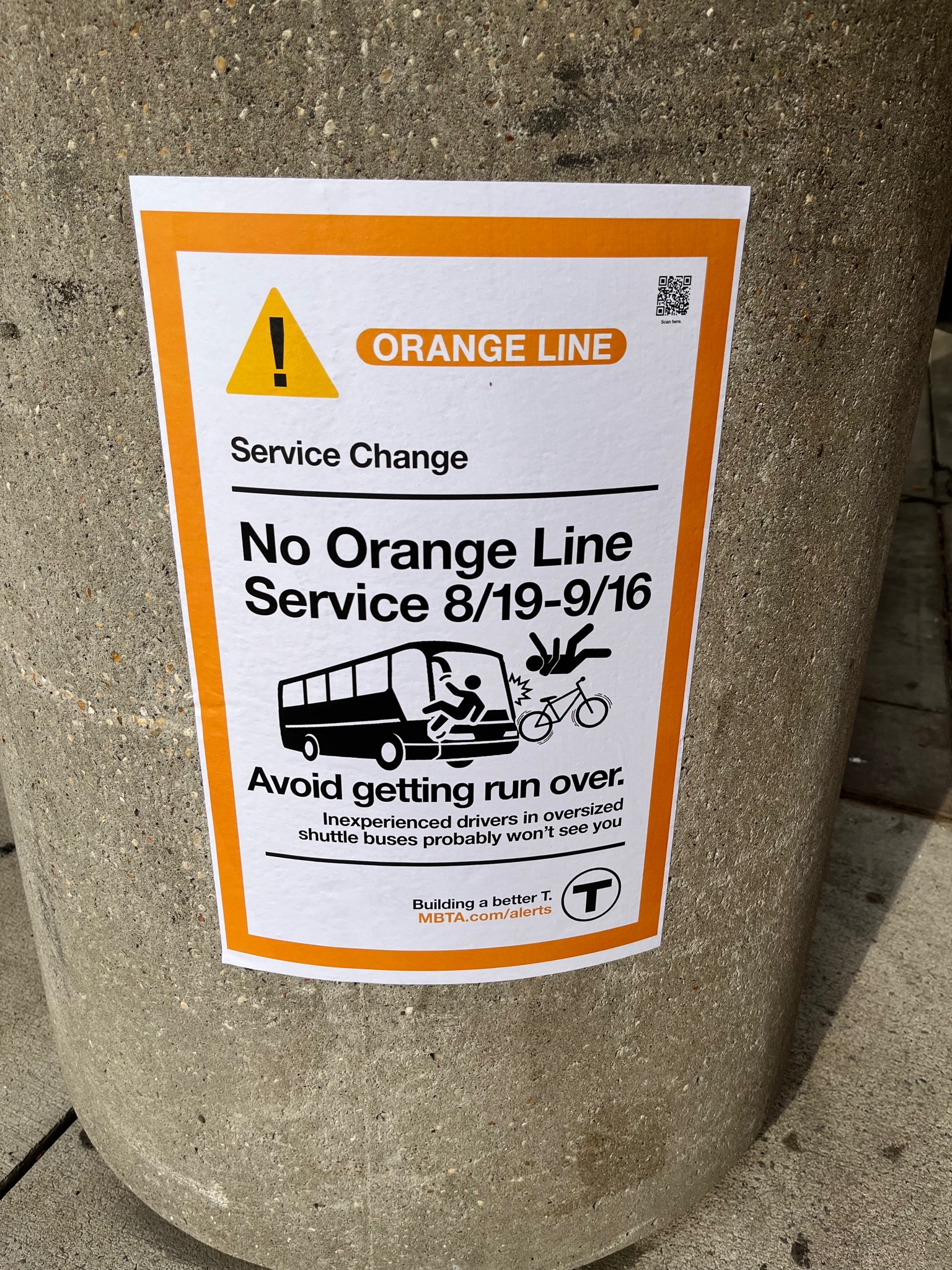No Orange Line service, use your helicopter': Fake MBTA signs spring up in  Boston during train shutdown 