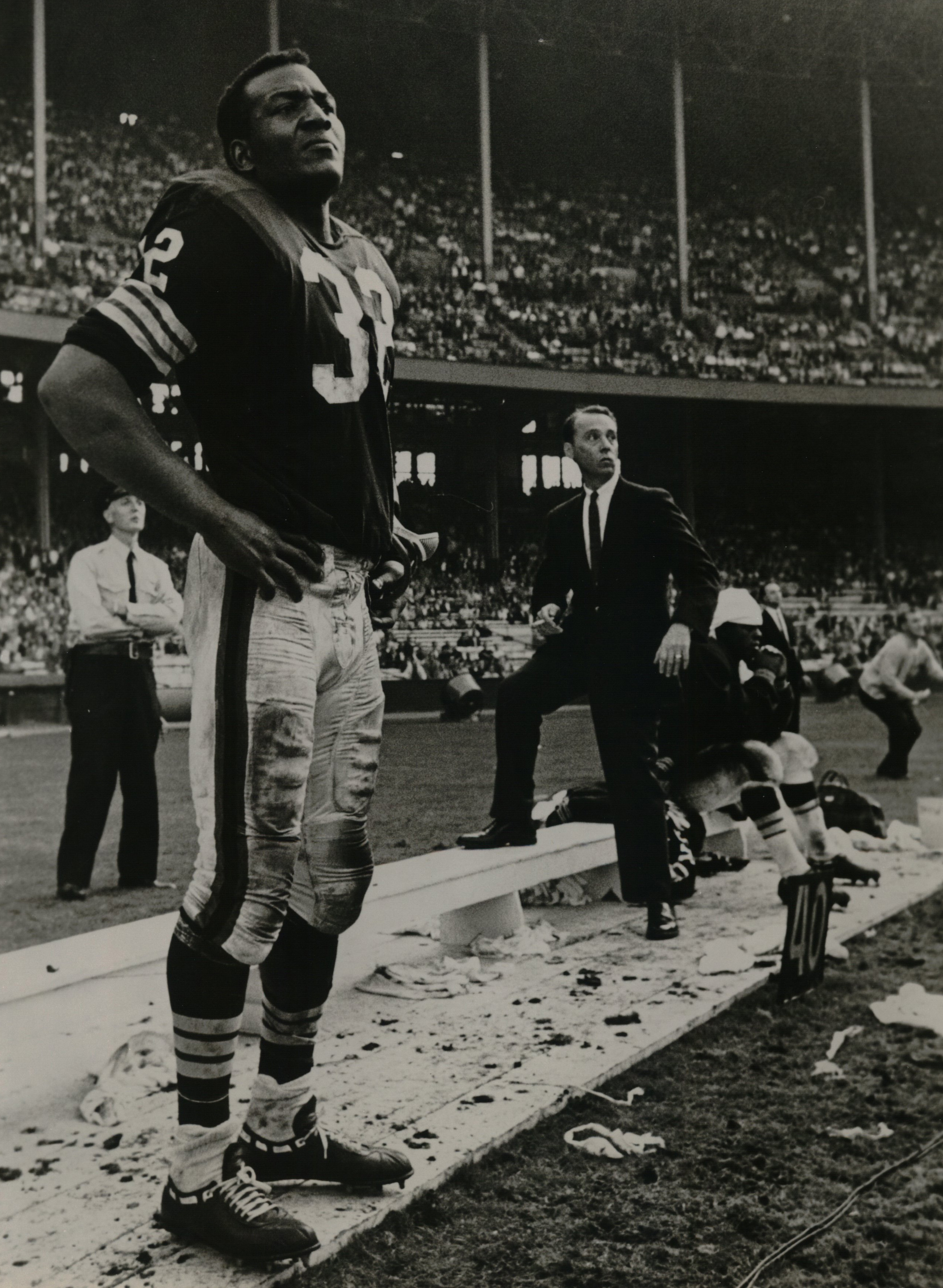 Jim Brown with the Cleveland Browns.