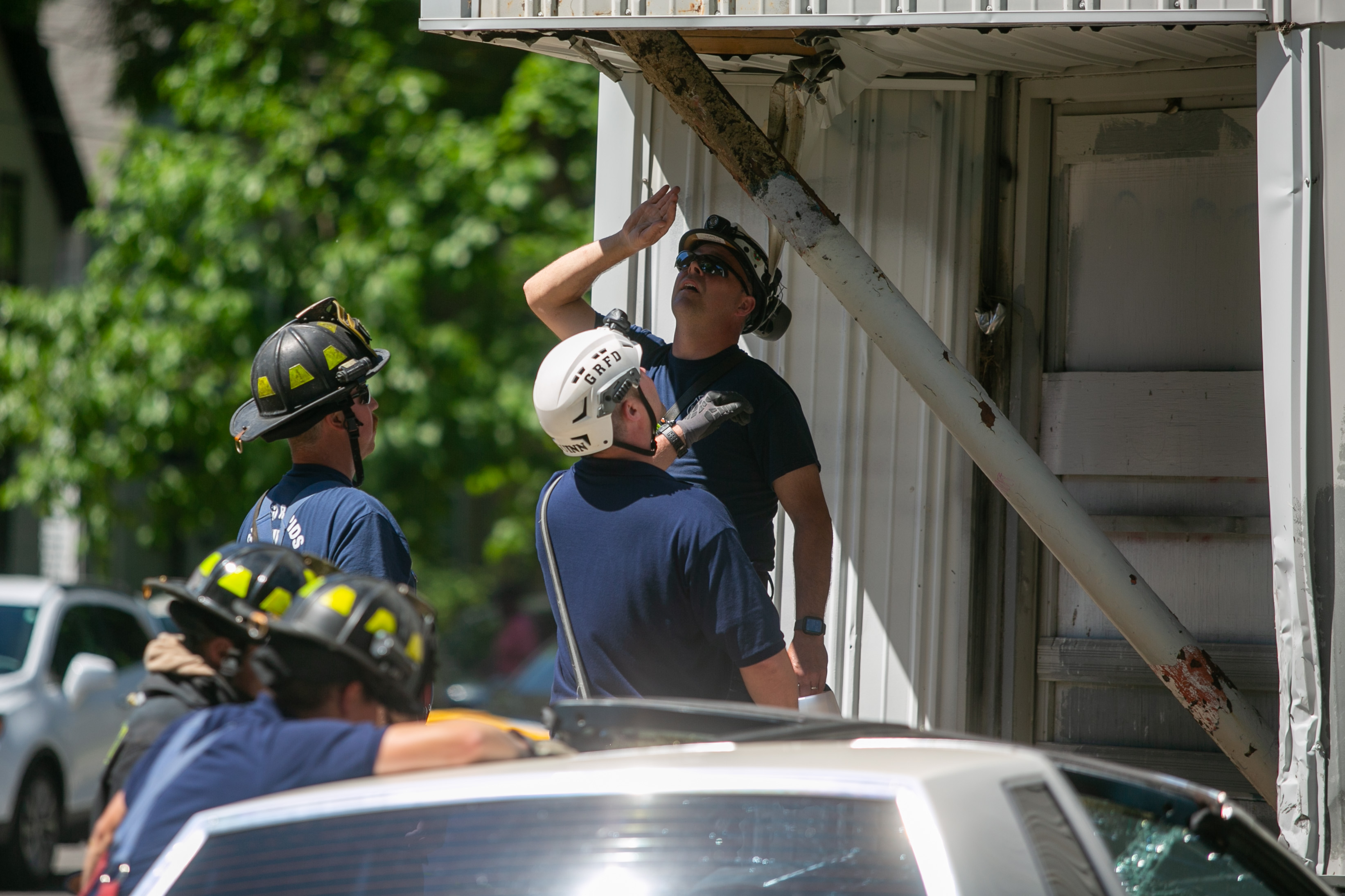 Stolen vehicle crashes into building after police pursuit - mlive.com