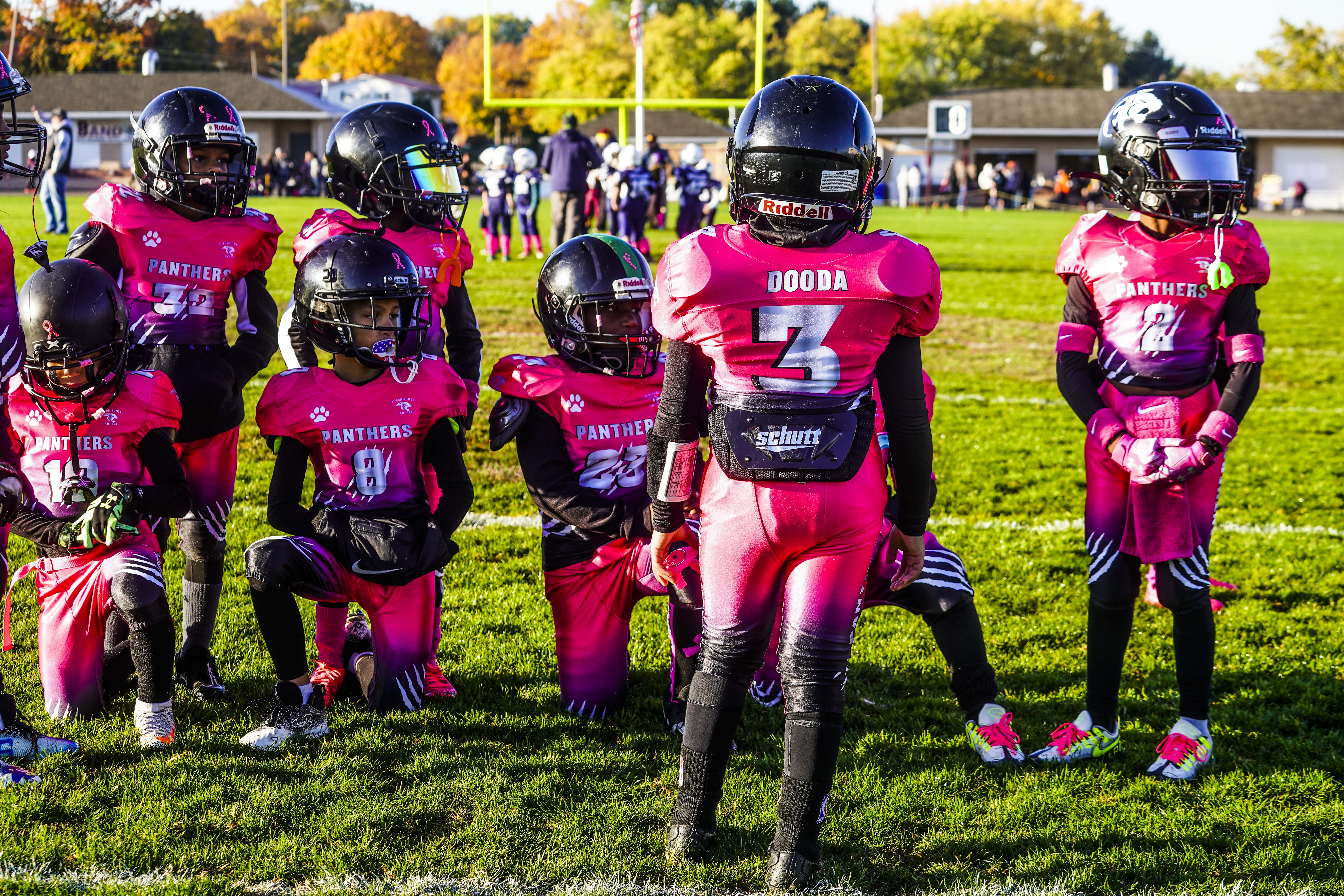 Tri-Community Panthers smurf football team 