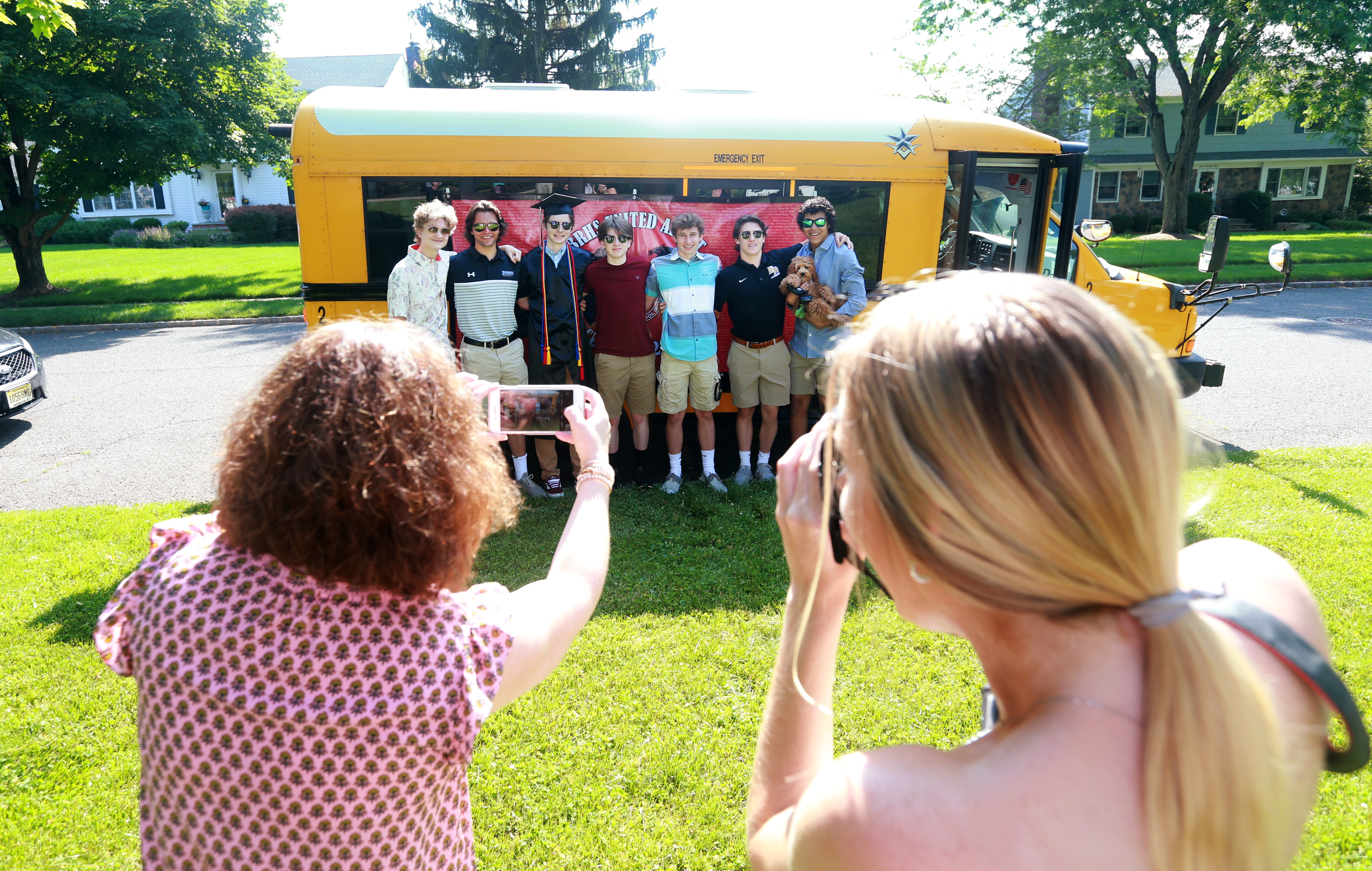 Graduation bus visits high school seniors at home - nj.com