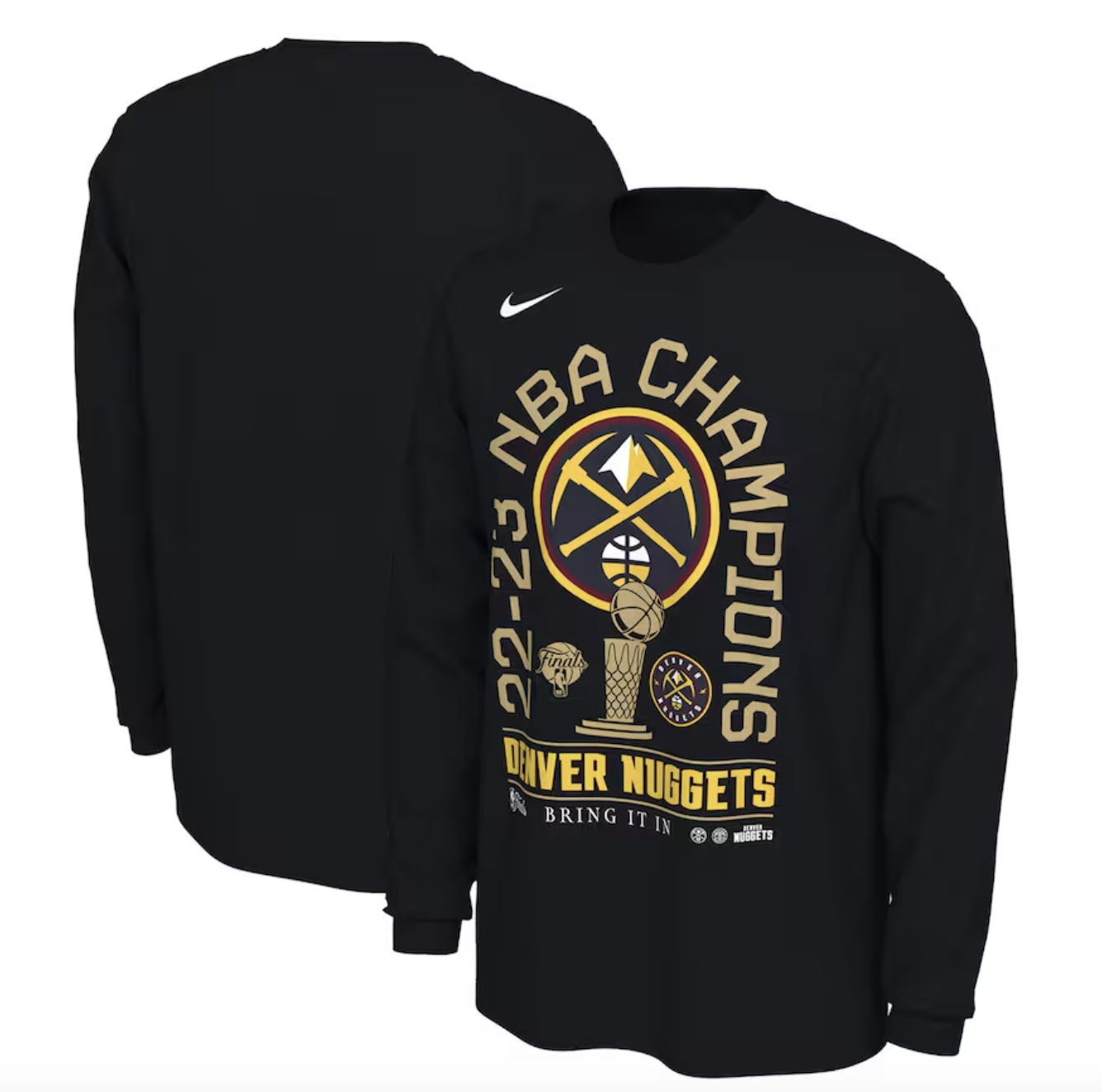 Denver Nuggets Nike Youth 2023 NBA Finals Champions Celebration Roster T- Shirt - White