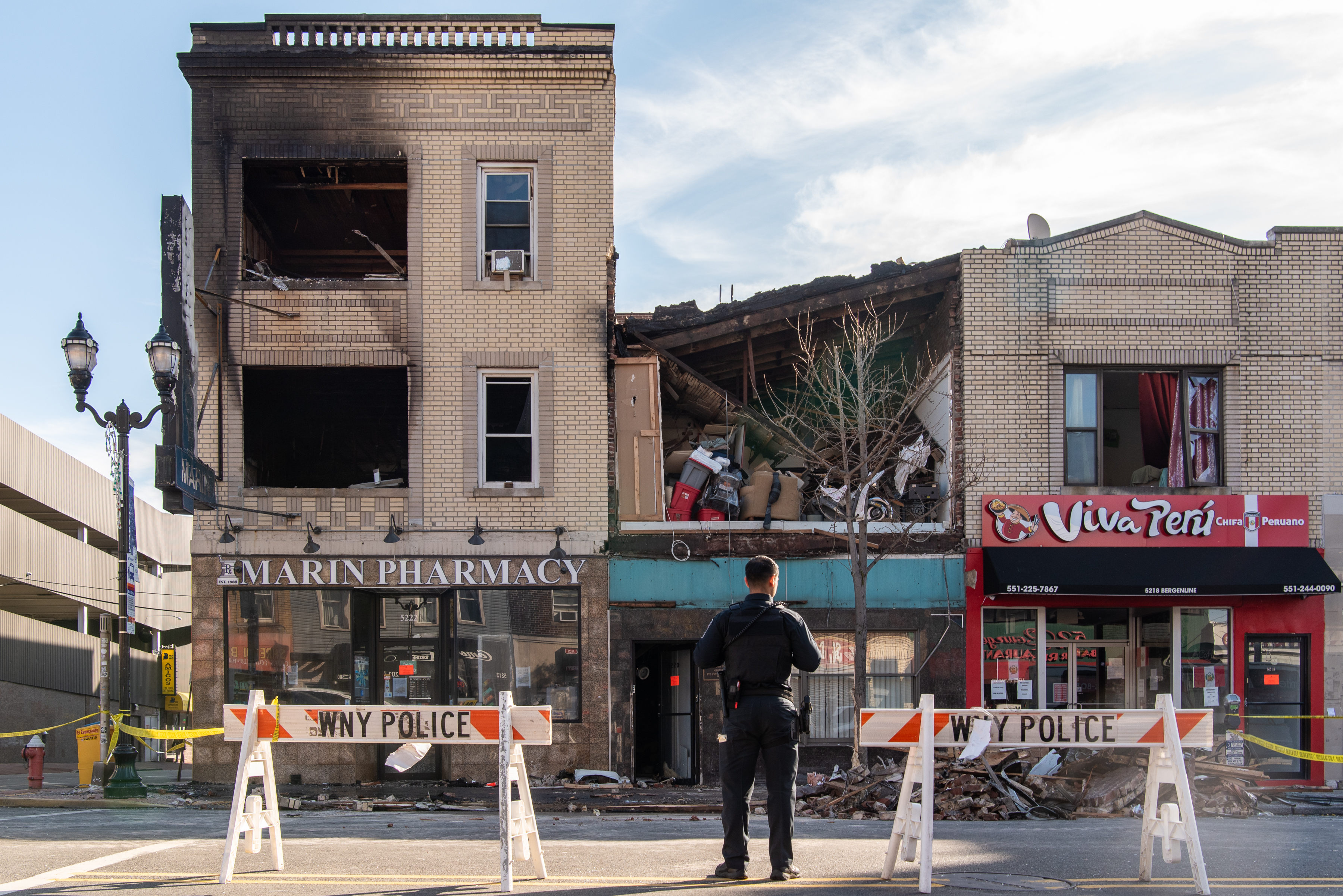 3-alarm blaze in West New York Thanksgiving night, Nov. 23, 2023 - nj.com