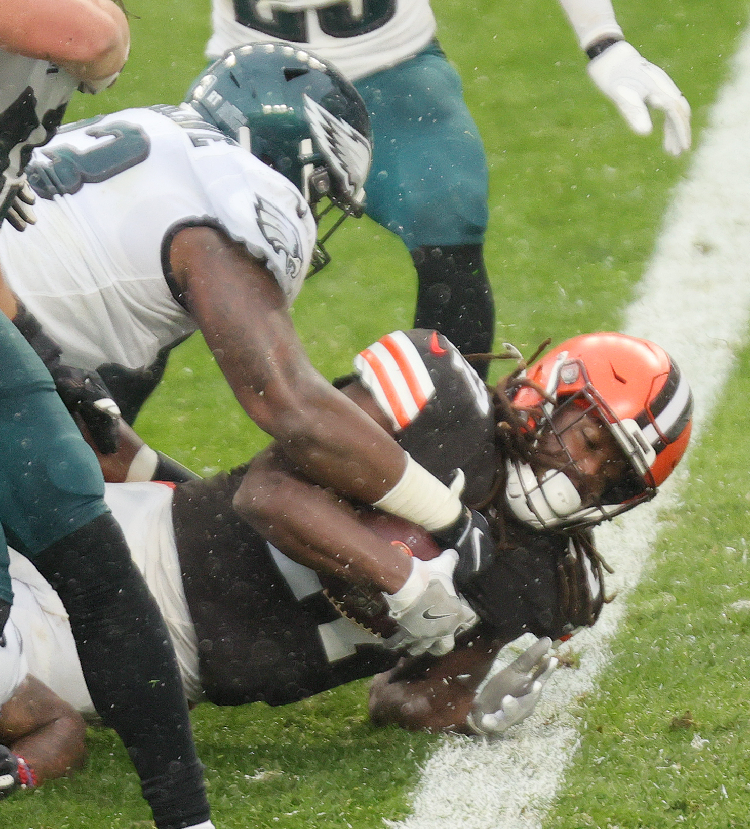 Cleveland Browns Kareem Hunt against the Philadelphia Eagles, November 22,  2020 