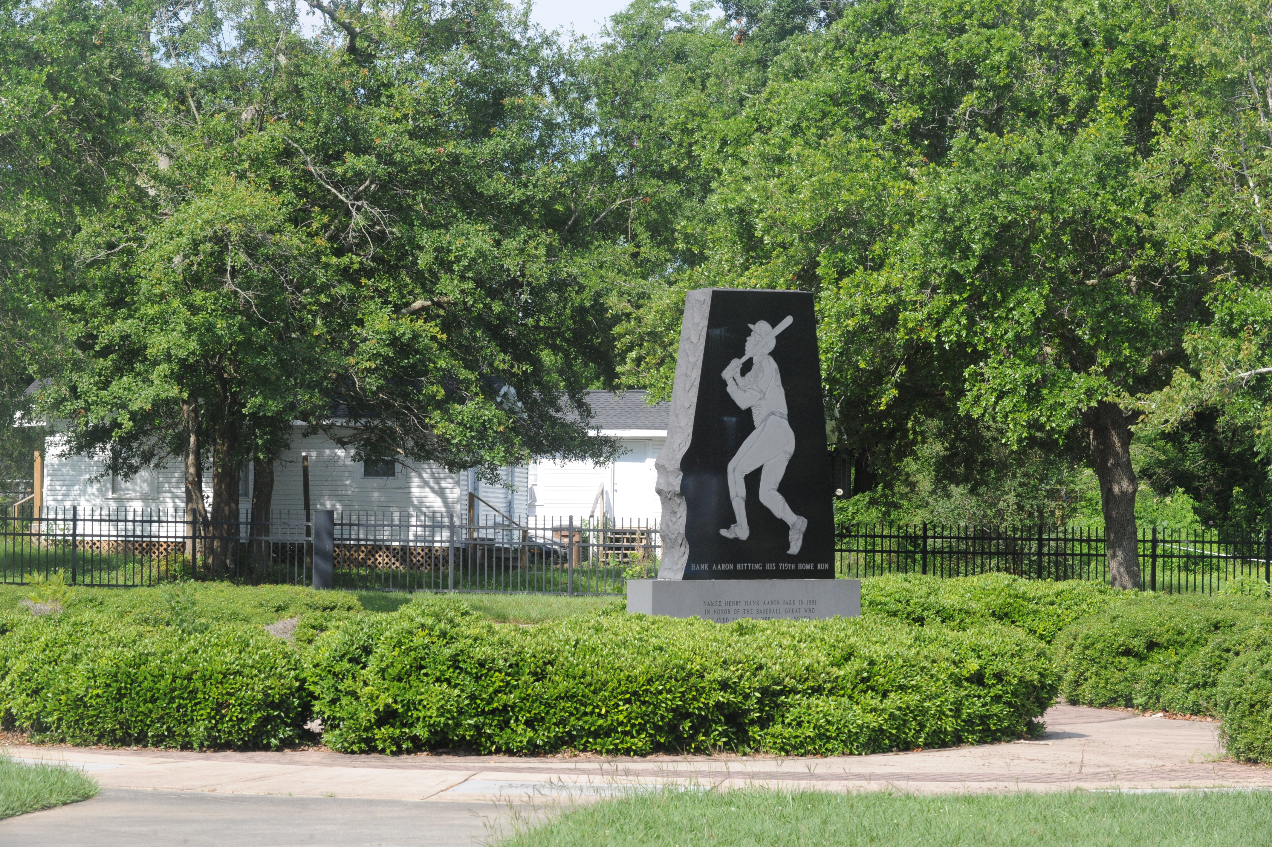 Hank Aaron's 715th Home Run Marker and Monument - Clio