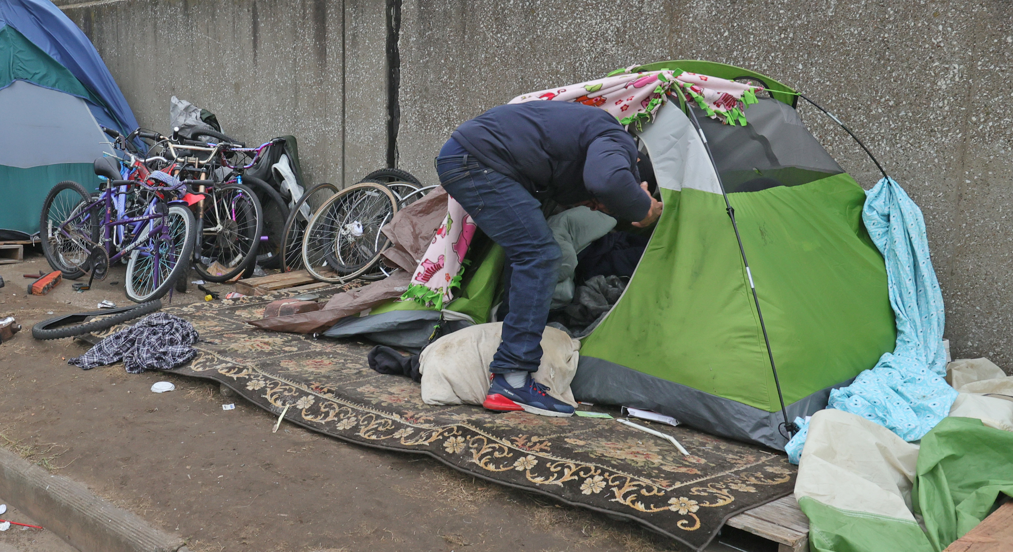 Homeless encampments in Cleveland, November 9, 2023