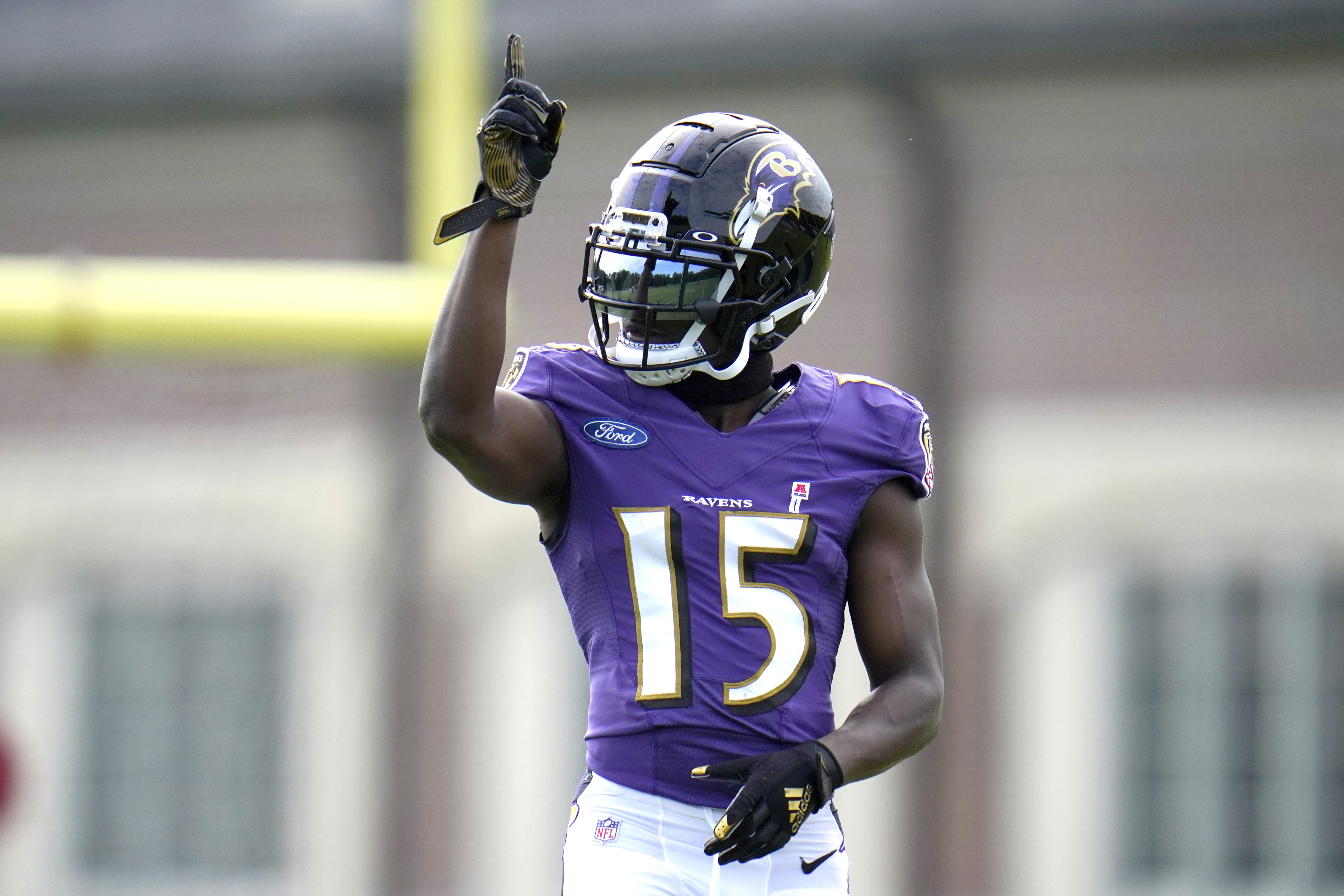 Marquise Brown Baltimore Ravens #15 Purple Kids 4-7 Home