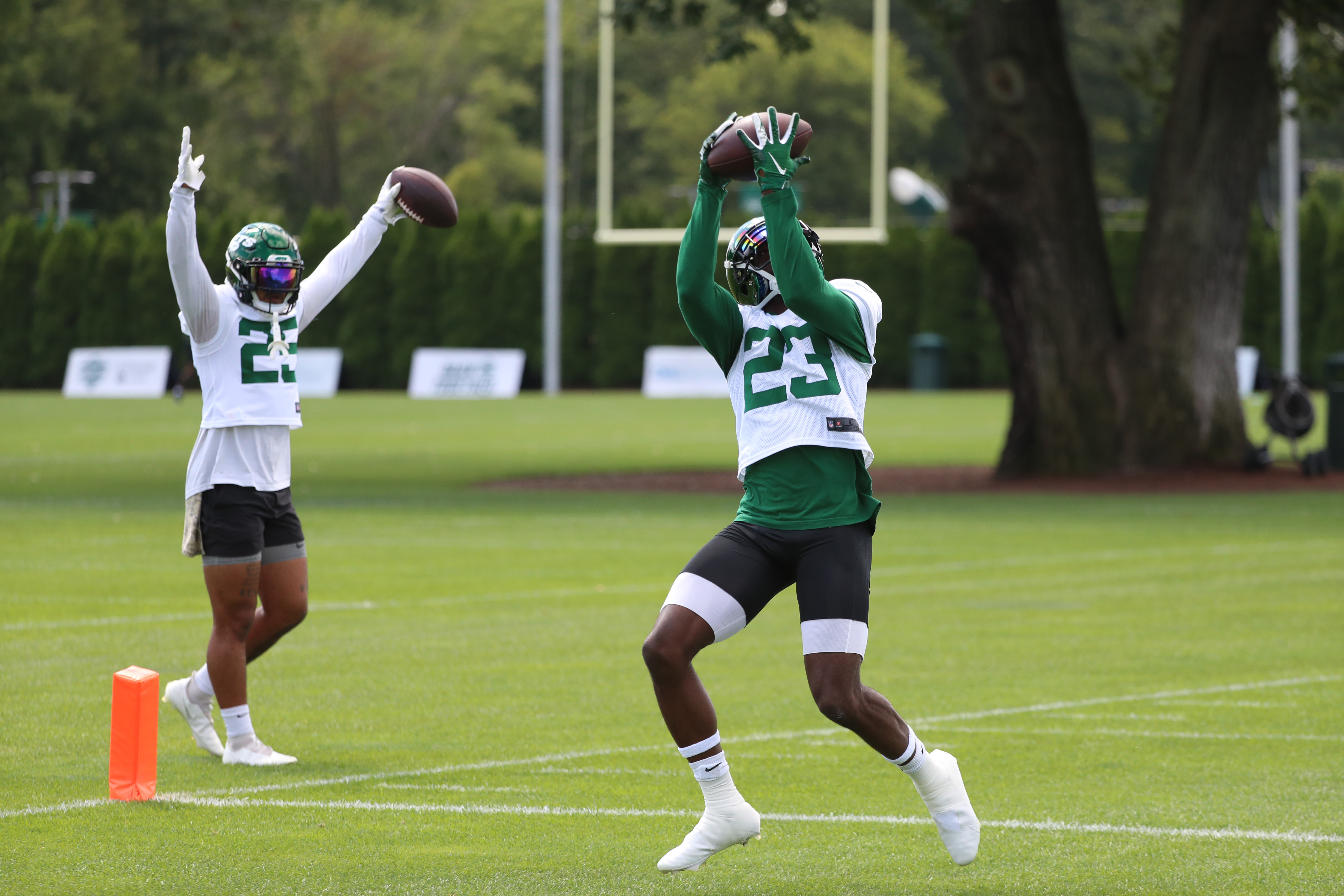 August 6, 2019, Florham Park, New Jersey, USA: New York Jets strong safety Jamal  Adams (33) during training camp at the Atlantic Health Jets Training  Center, Florham Park, New Jersey. Duncan Williams/CSM