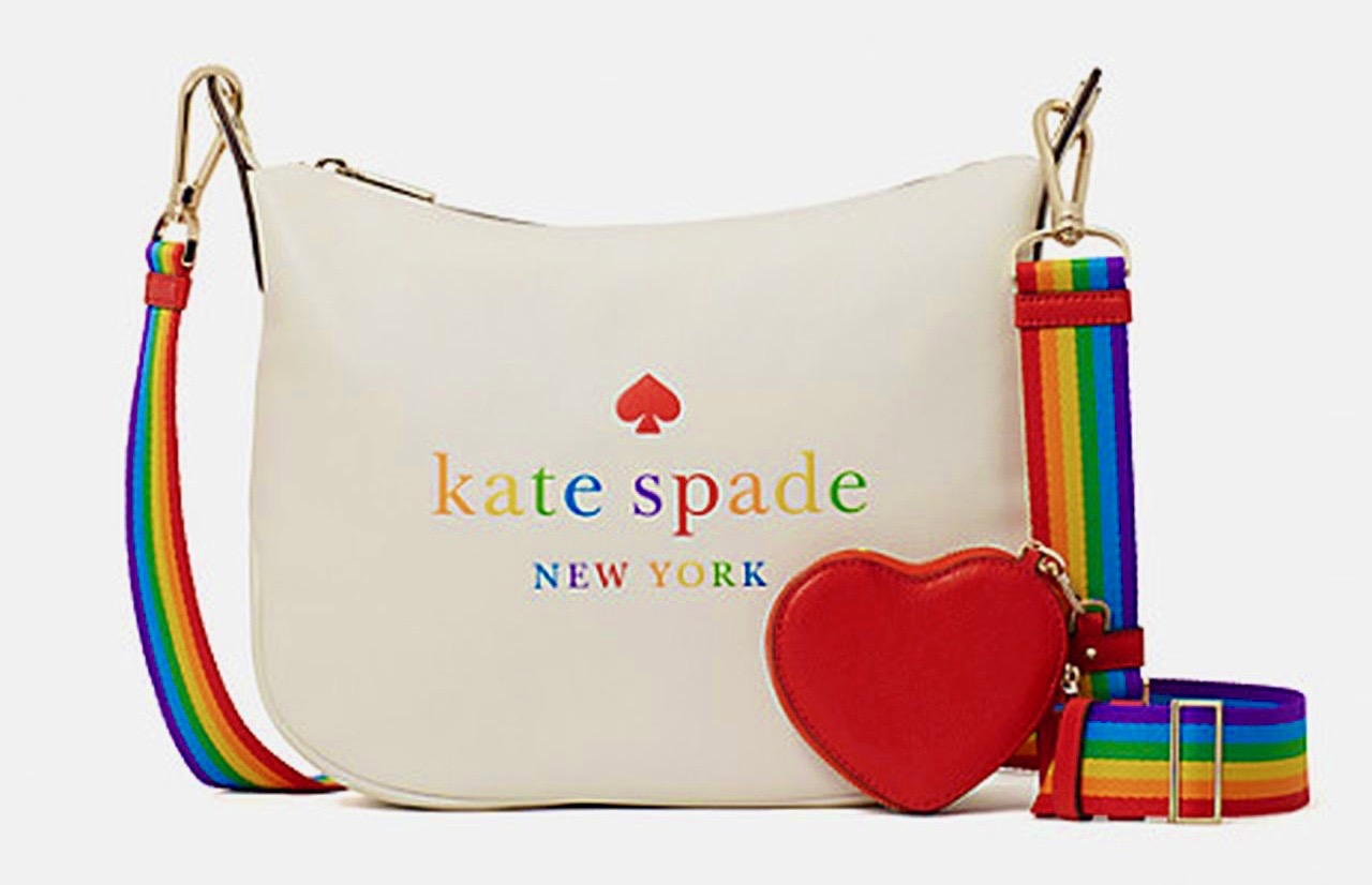 Kate Spade Surprise 1-day sale on Pride rainbow & heart handbags