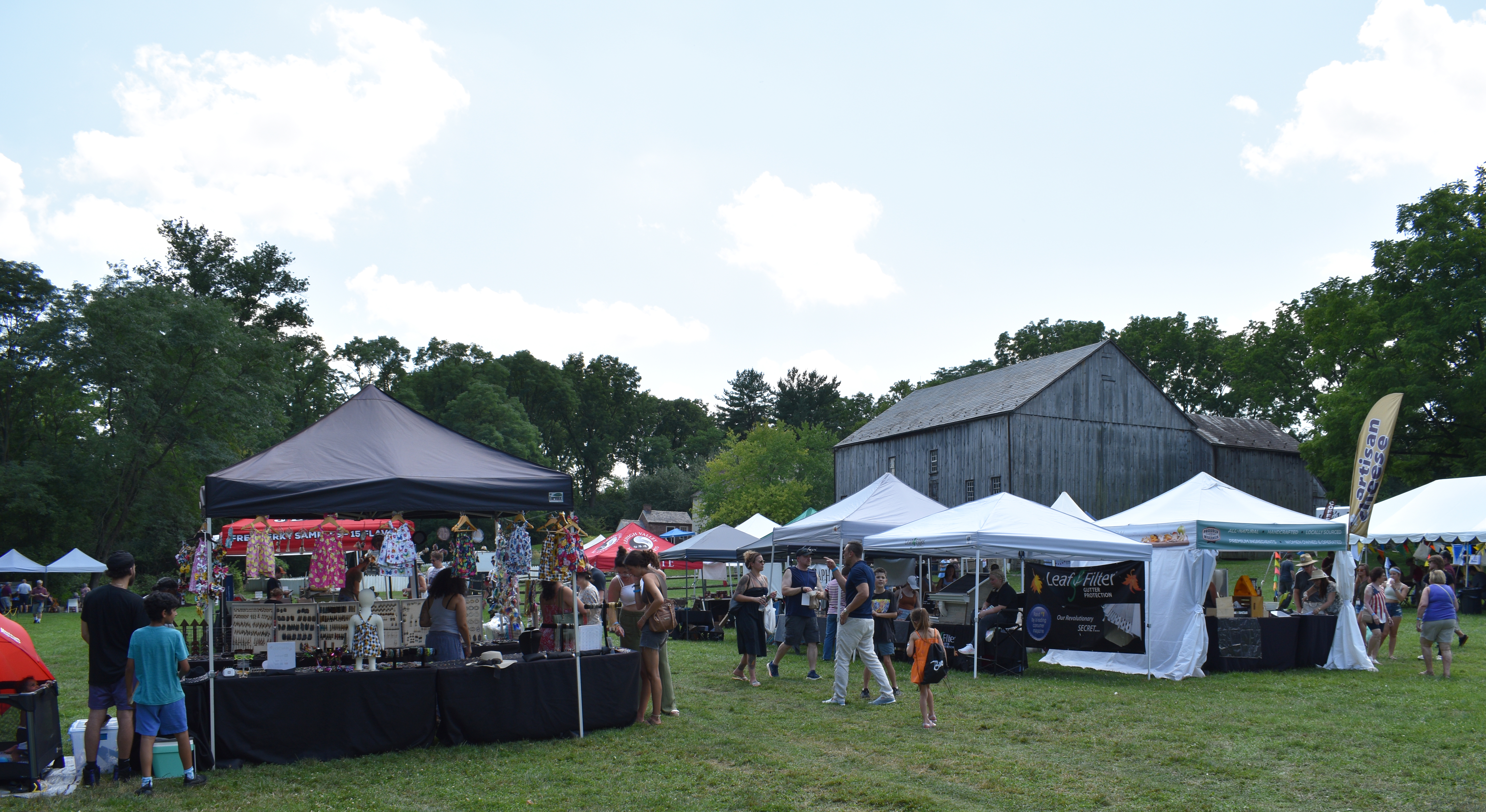 Numerous crafters and vendors are set up around the grounds of Burnside Plantation, 1461 Schoenersville Road in Bethlehem, as Historic Bethlehem Museums & Sites opens its two-day Blueberry Festival & Market To Go on Saturday, July 13, 2024. It continues Sunday.