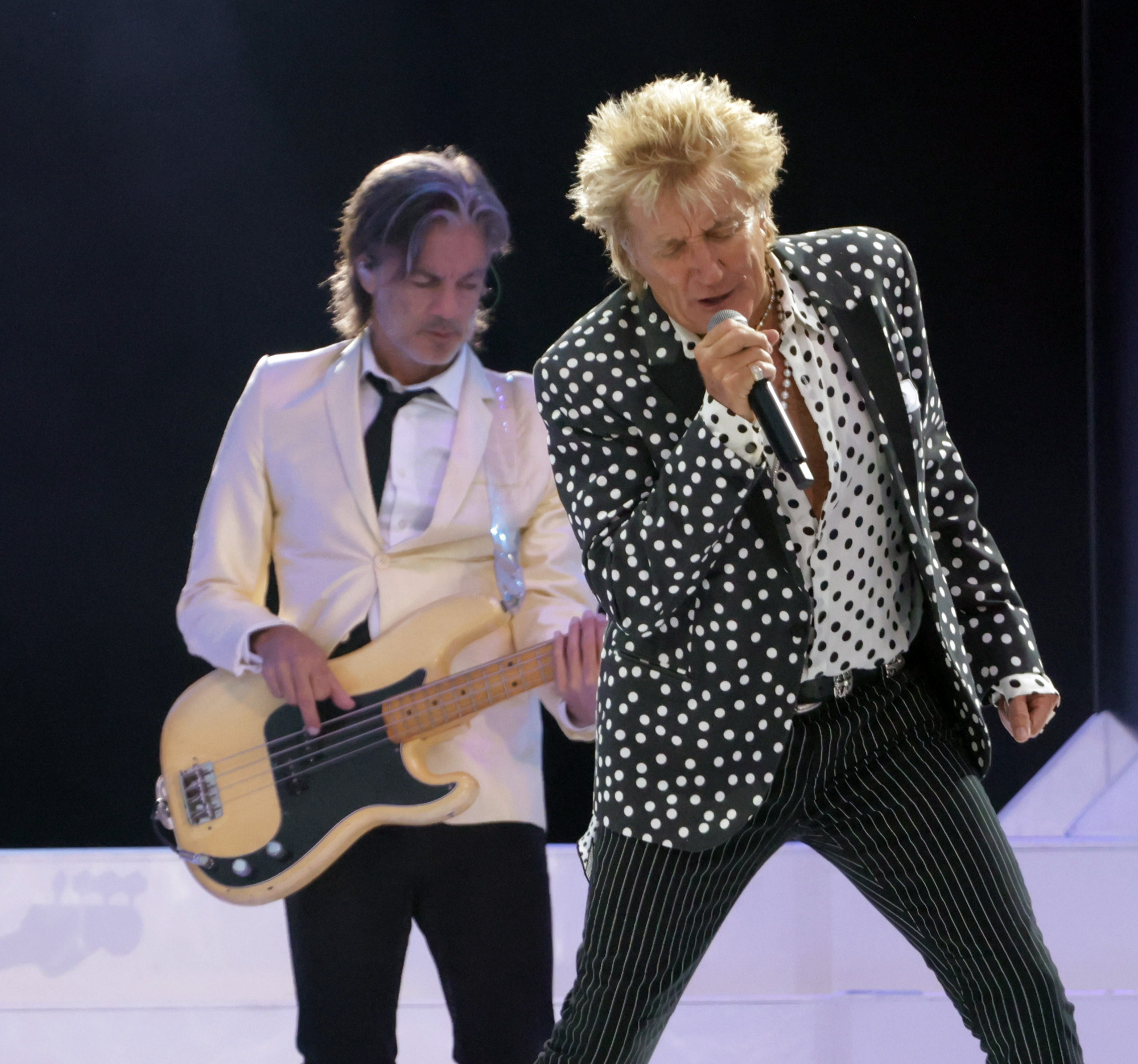 Billy Joel and Rod Stewart at Huntington Bank Field, 2024 - cleveland.com