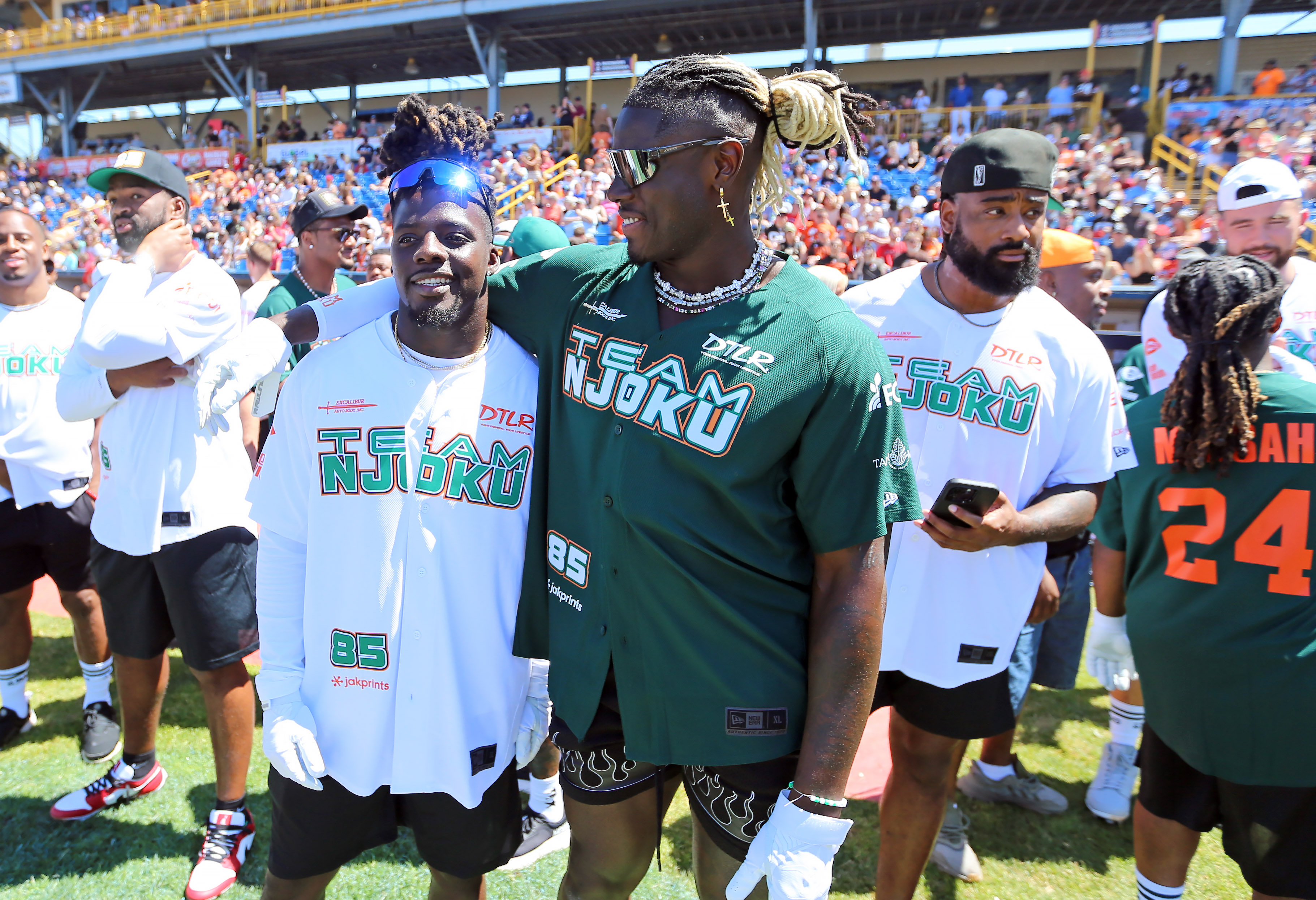 David Njoku celebrity softball game, June 8, 2024