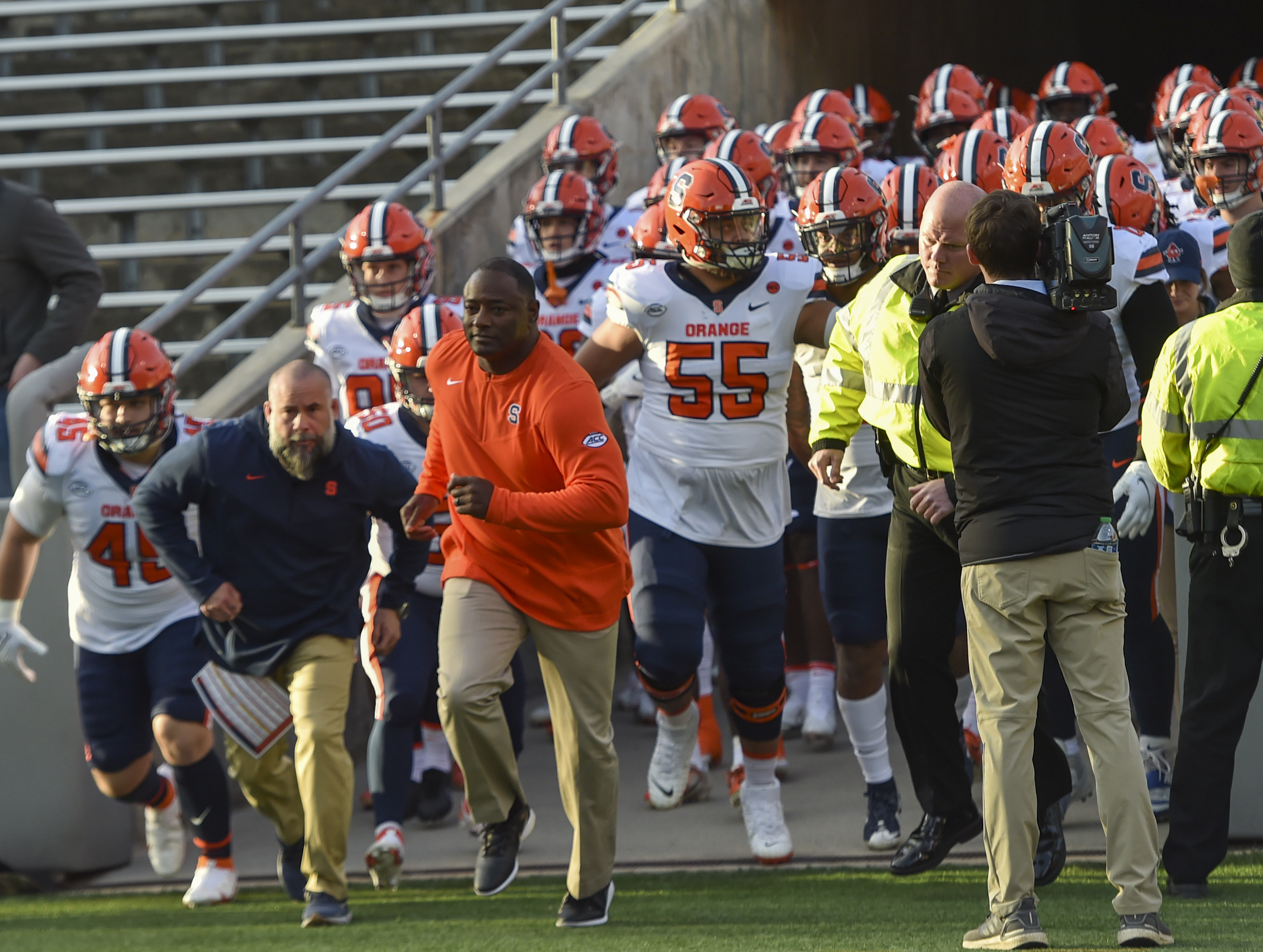 Syracuse coach Dino Babers on Tommy DeVito's ankle injury against Duke:  'It's not good