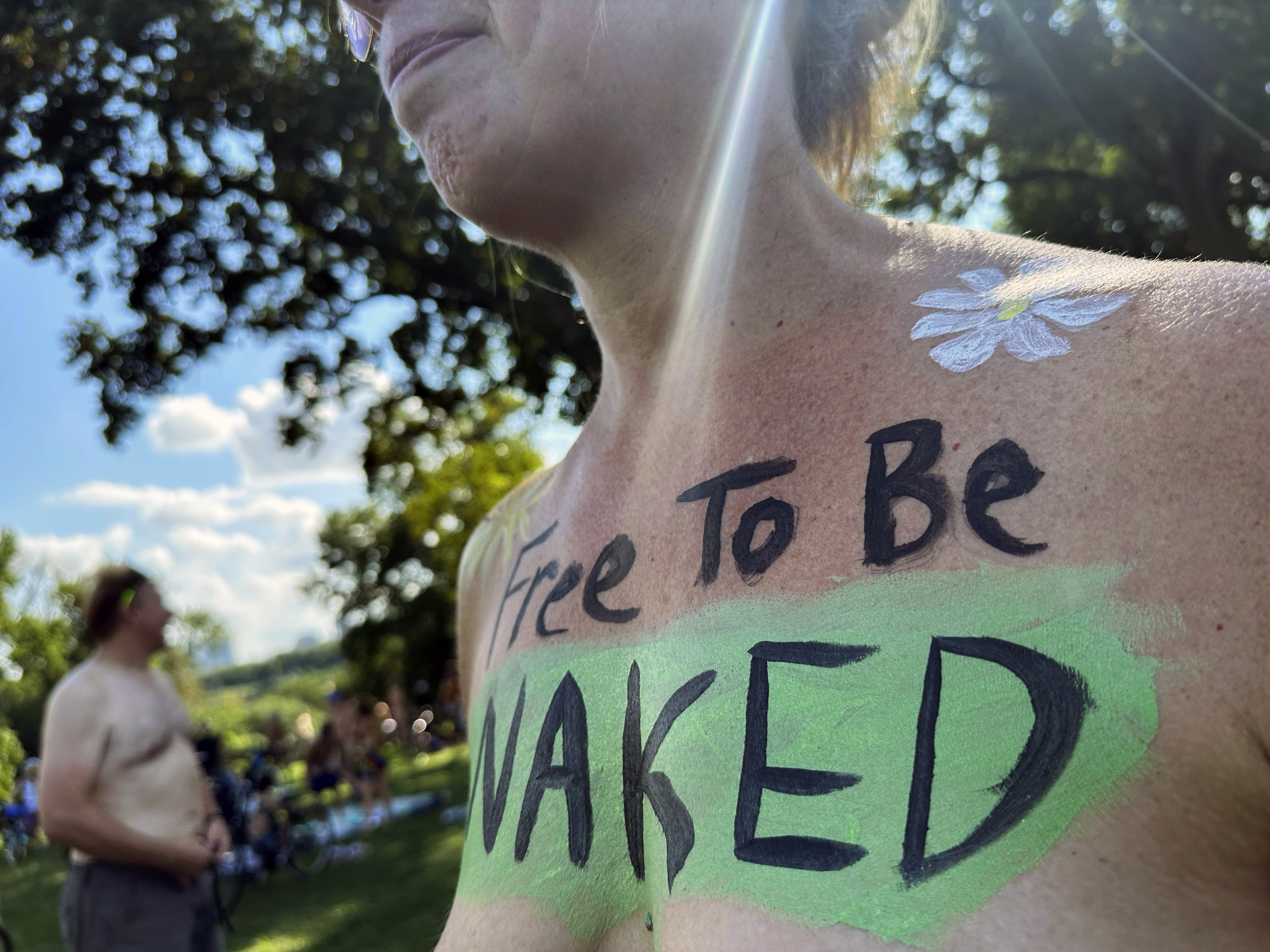 Philly Naked Bike Ride: Riders in various states of undress cruise