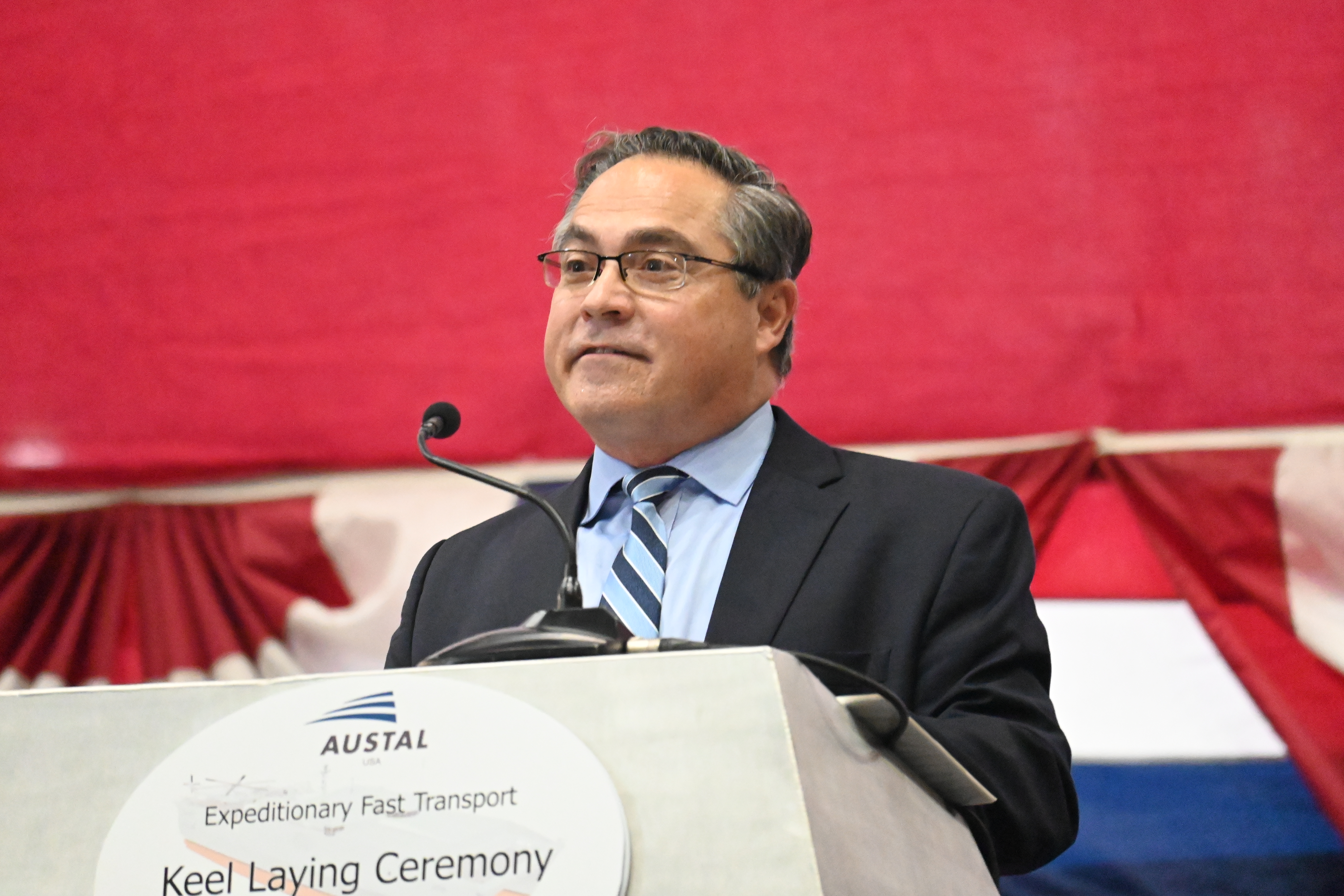 Austal USA keel laying ceremony for the future USNS Lansing - al.com
