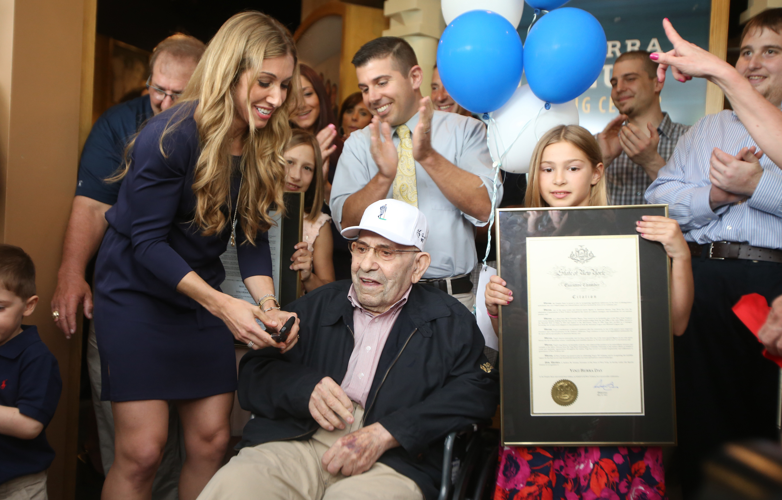 Yogi Berra celebrates 90th with replica World Series rings, MVP