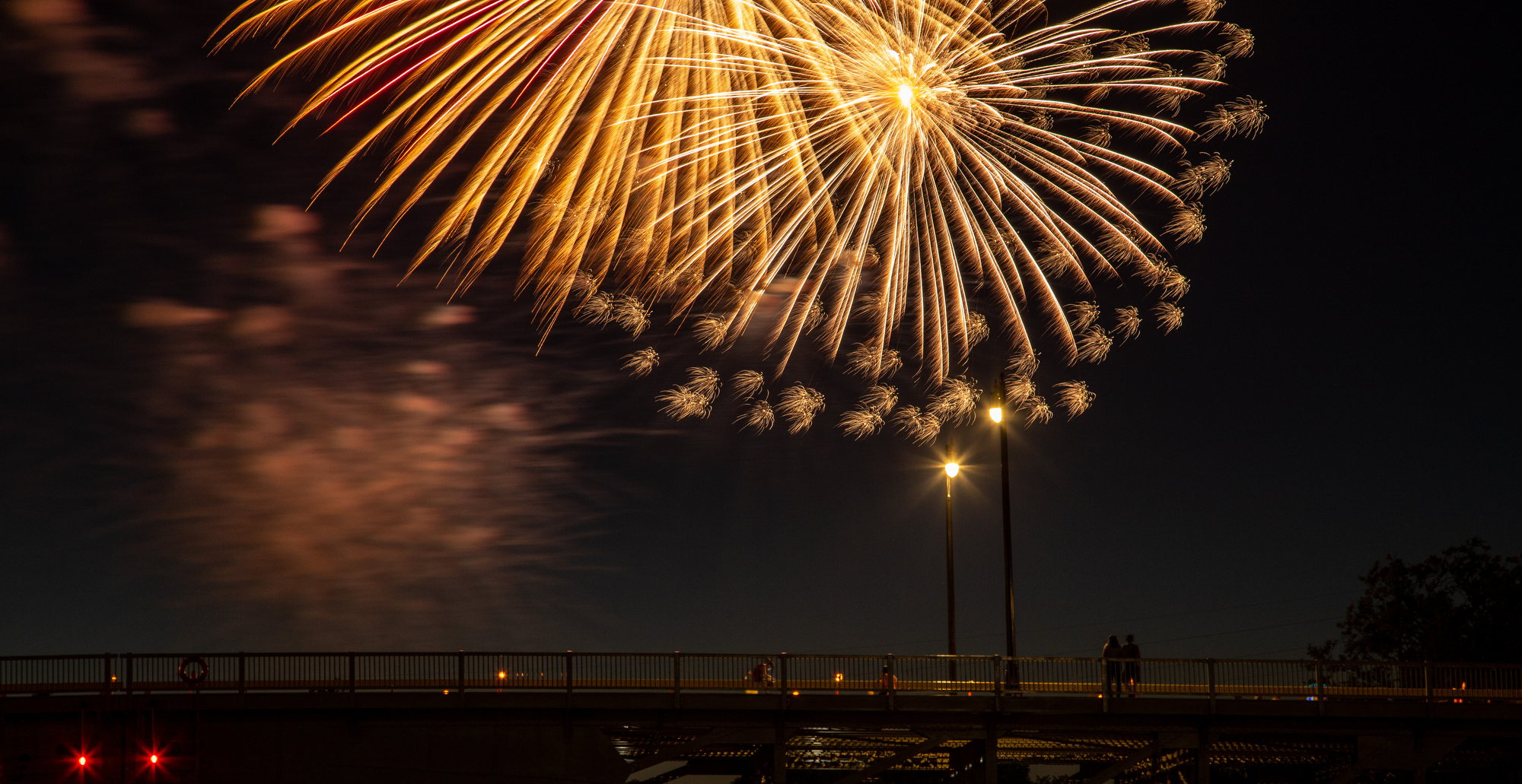 Lorain Port Authority Fireworks show on the Black River