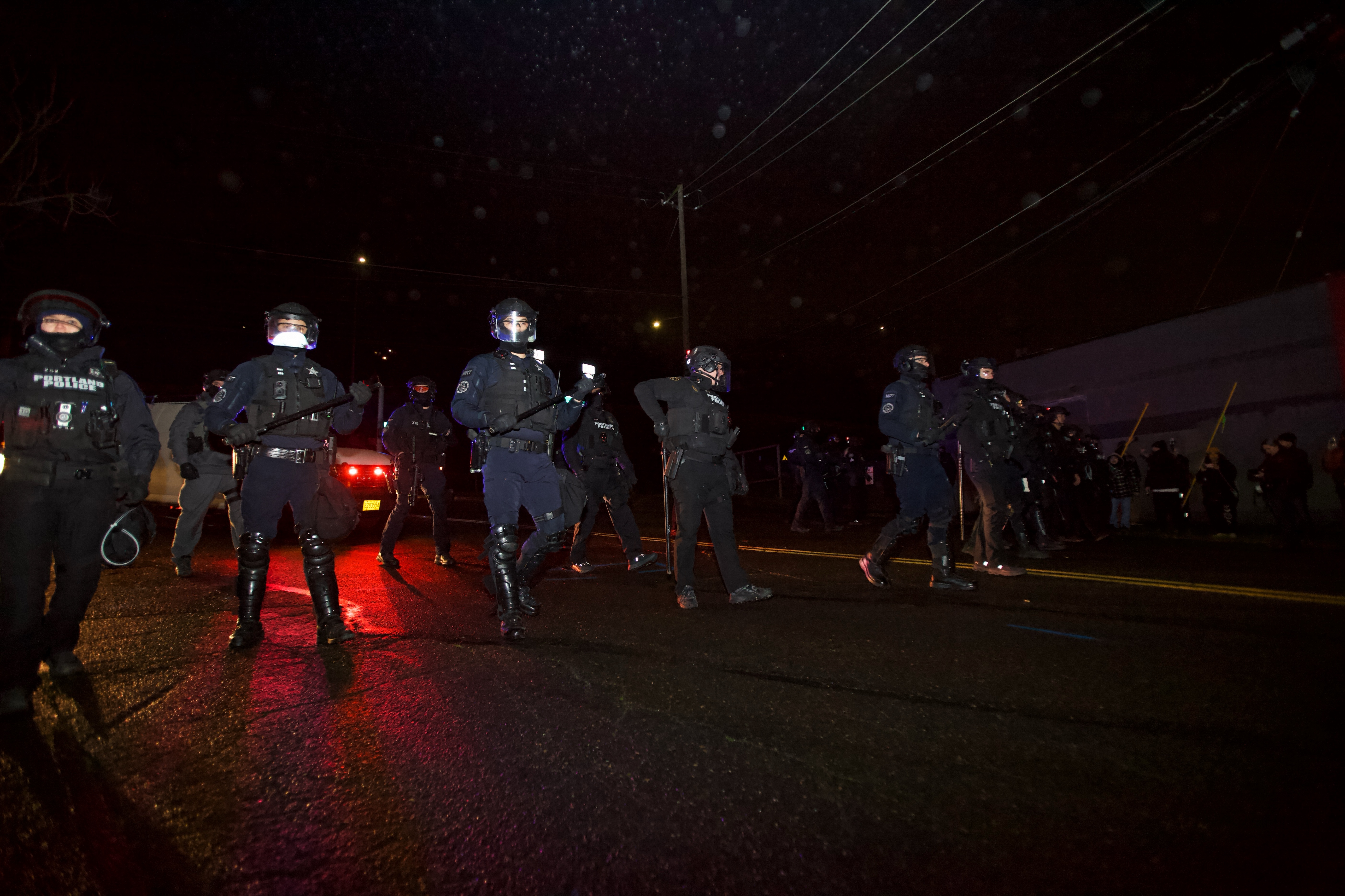 Portland Protest at ICE facility after 2 shot by Border Patrol ...