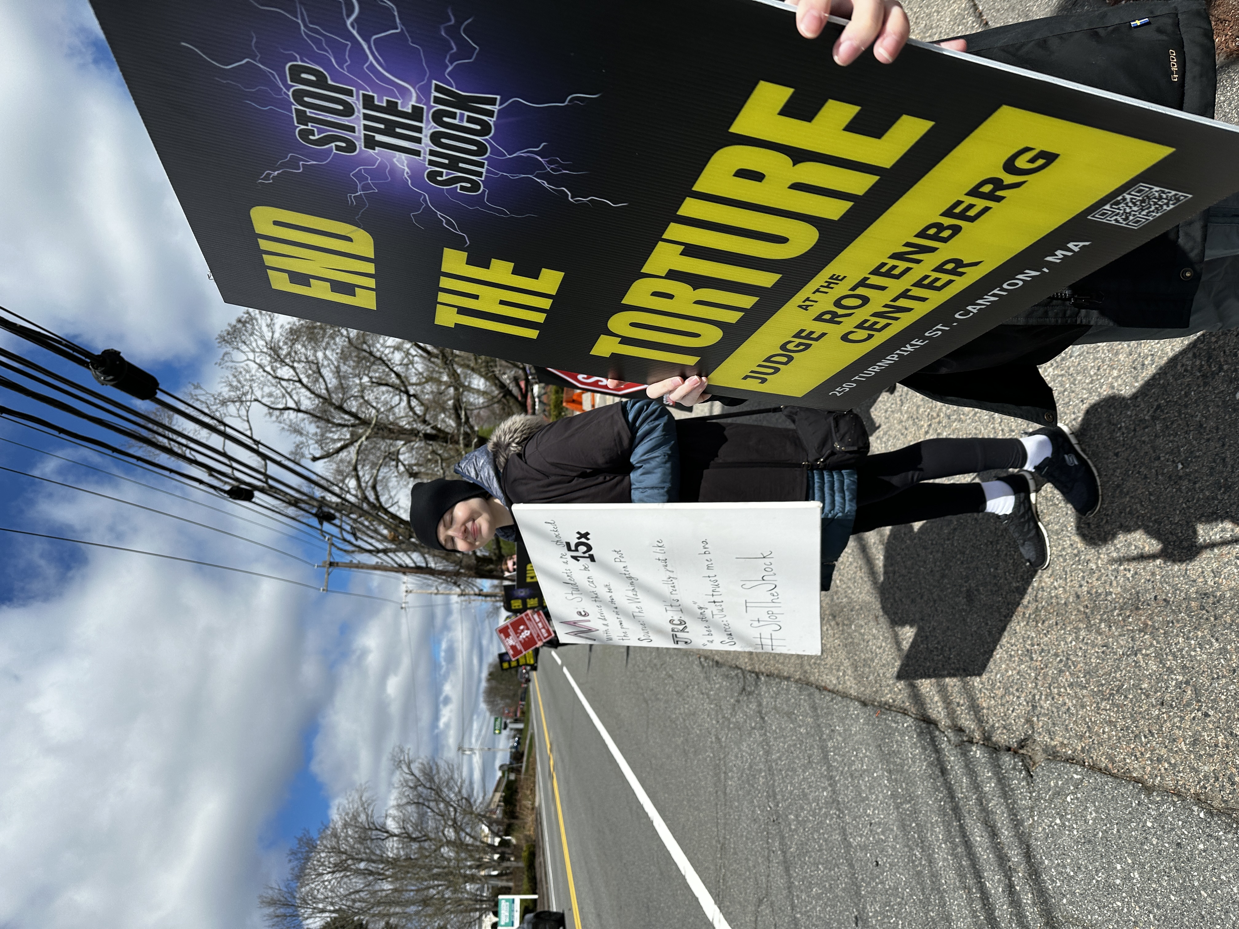 It's people like me': Protesters rally against electric shock